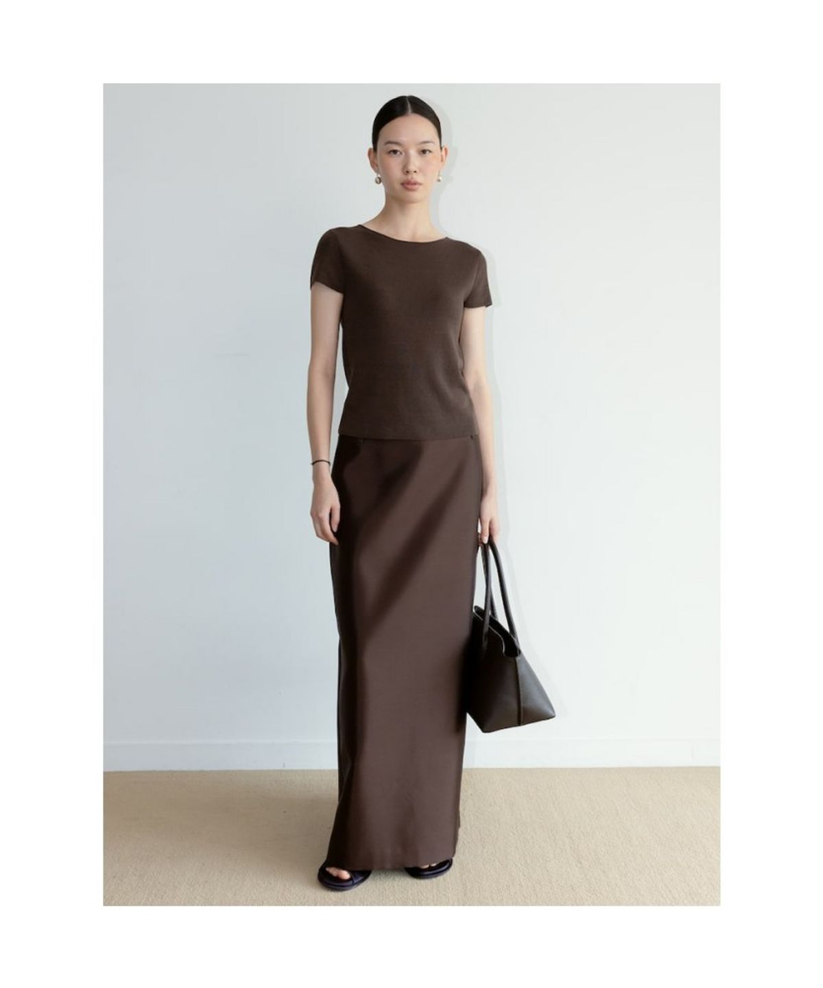 디애퍼처(THE APERTURE) Cambio Knit Top  Brown (TA6751A04D)
