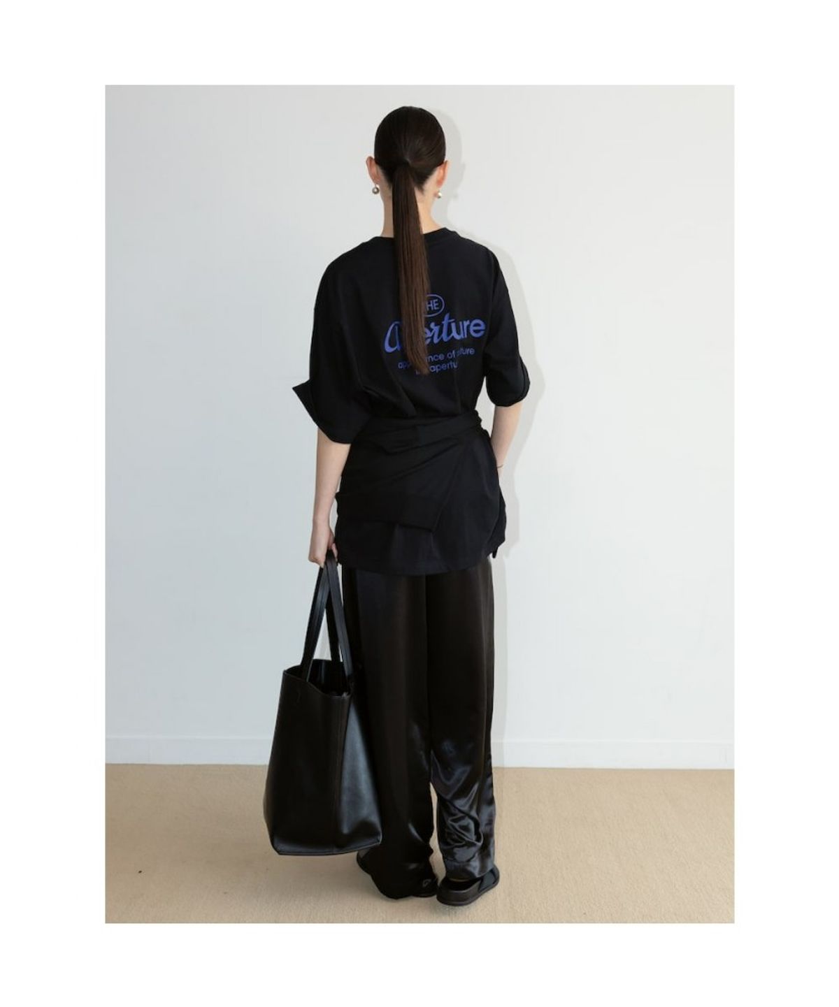 디애퍼처(THE APERTURE) Cash Crop Knit  Black (TA6751A075)