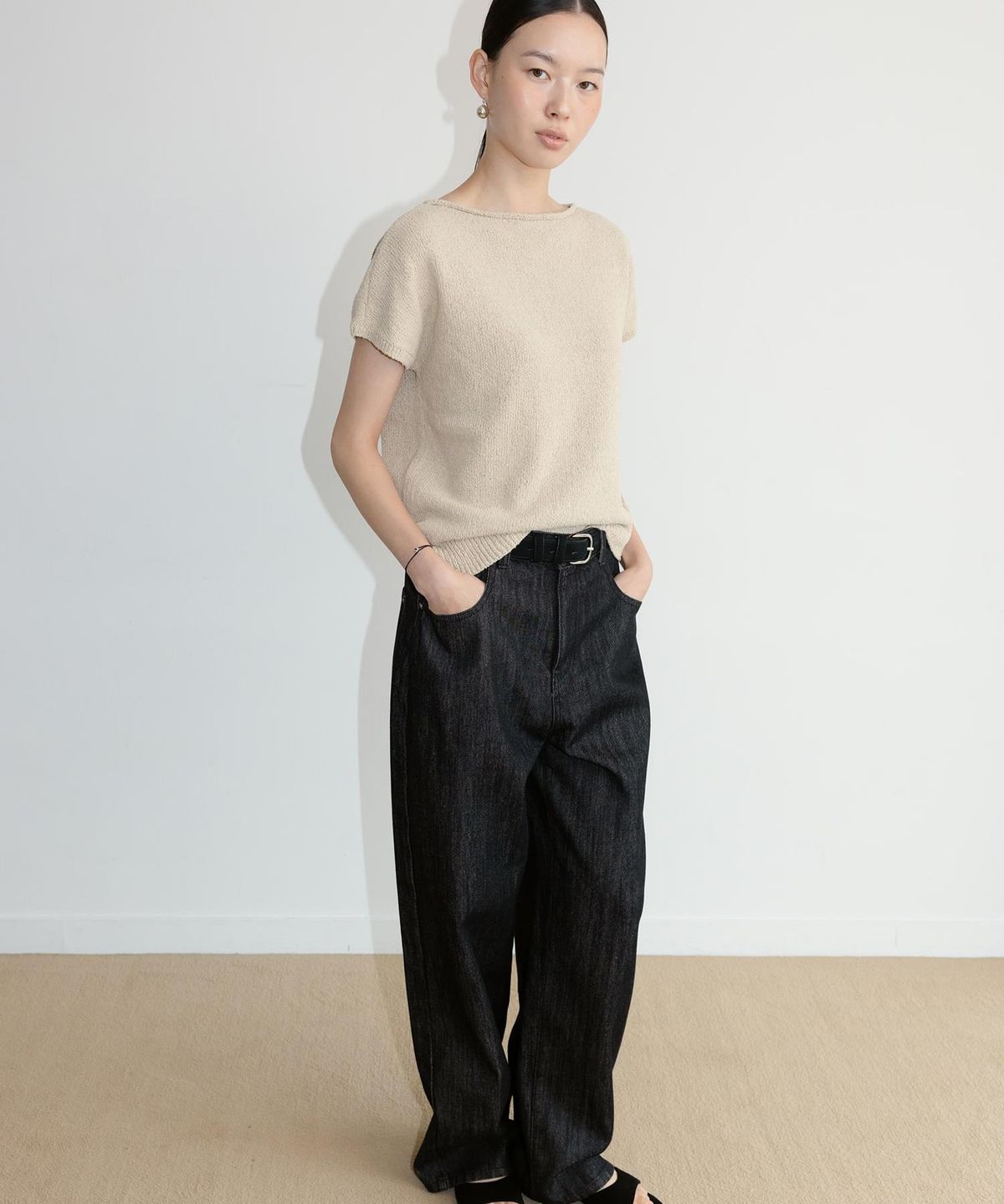 디애퍼처(THE APERTURE) Feldon Knit Top  Beige (TA6751A08A)