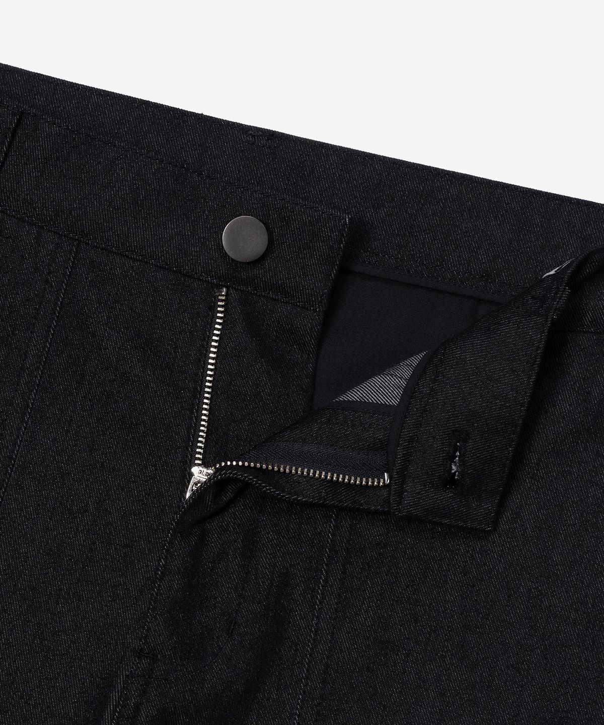 마인드브릿지(MINDBRIDGE) [COUTURE]블랙 데님라이크 퍼티그 팬츠