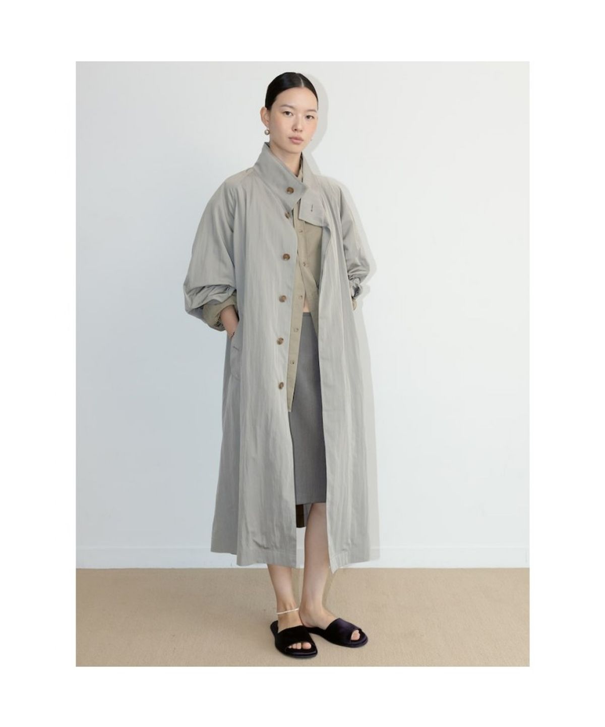 디애퍼처(THE APERTURE) 60S Vintage Trench Coat  Khaki (TA673TA01H)