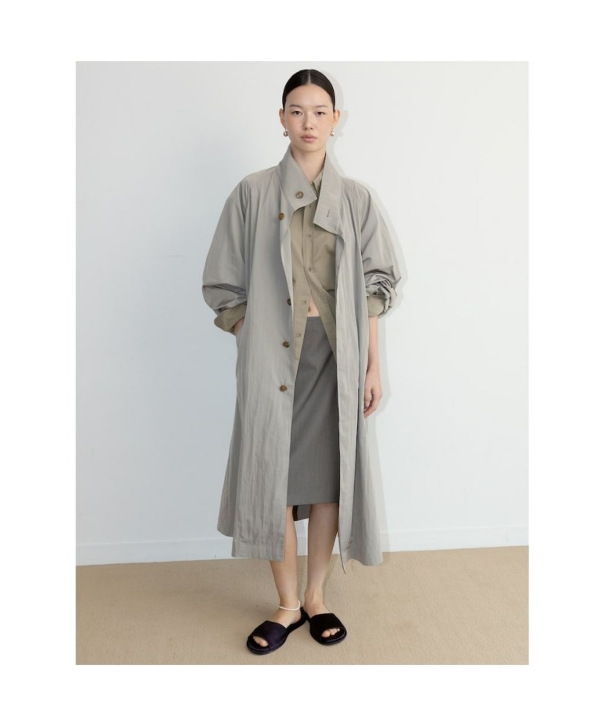 디애퍼처(THE APERTURE) 60S Vintage Trench Coat  Khaki (TA673TA01H)