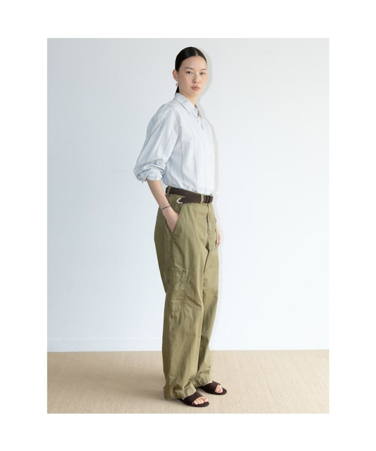 디애퍼처(THE APERTURE) [Unisex] Eddie Cargo Pants  Khaki (TA6721U05H)