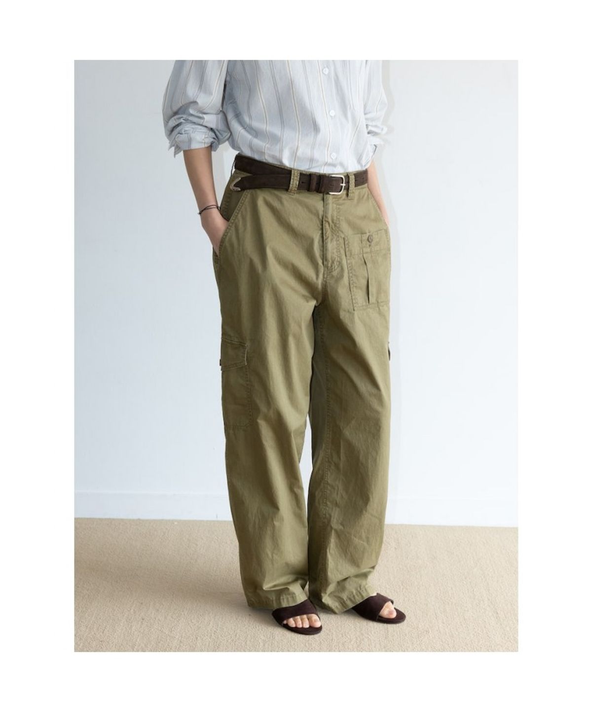 디애퍼처(THE APERTURE) [Unisex] Eddie Cargo Pants  Khaki (TA6721U05H)