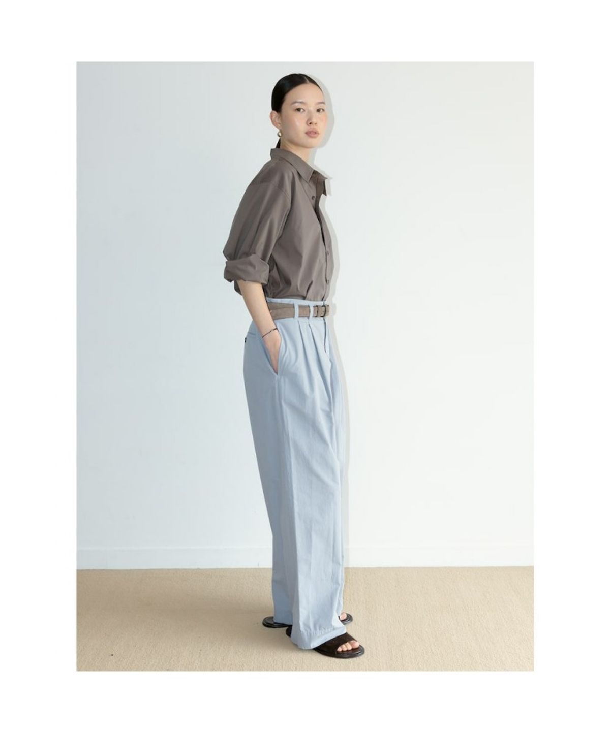 디애퍼처(THE APERTURE) [Unisex] Hoffman Tuck Pants  Grey (TA6721U043)