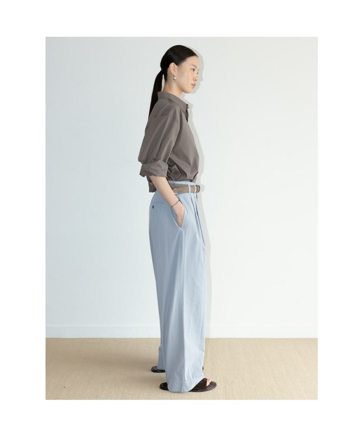 디애퍼처(THE APERTURE) [Unisex] Hoffman Tuck Pants  Grey (TA6721U043)