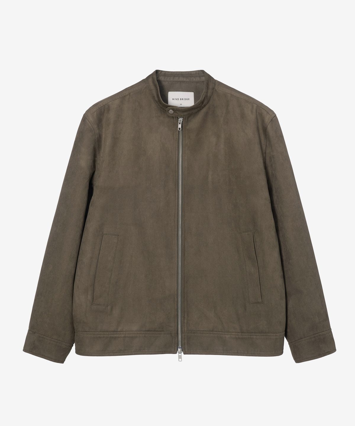 마인드브릿지(MINDBRIDGE) [ON]스웨이드 스탠 에리 오버핏 바이커 트러커 - 2color