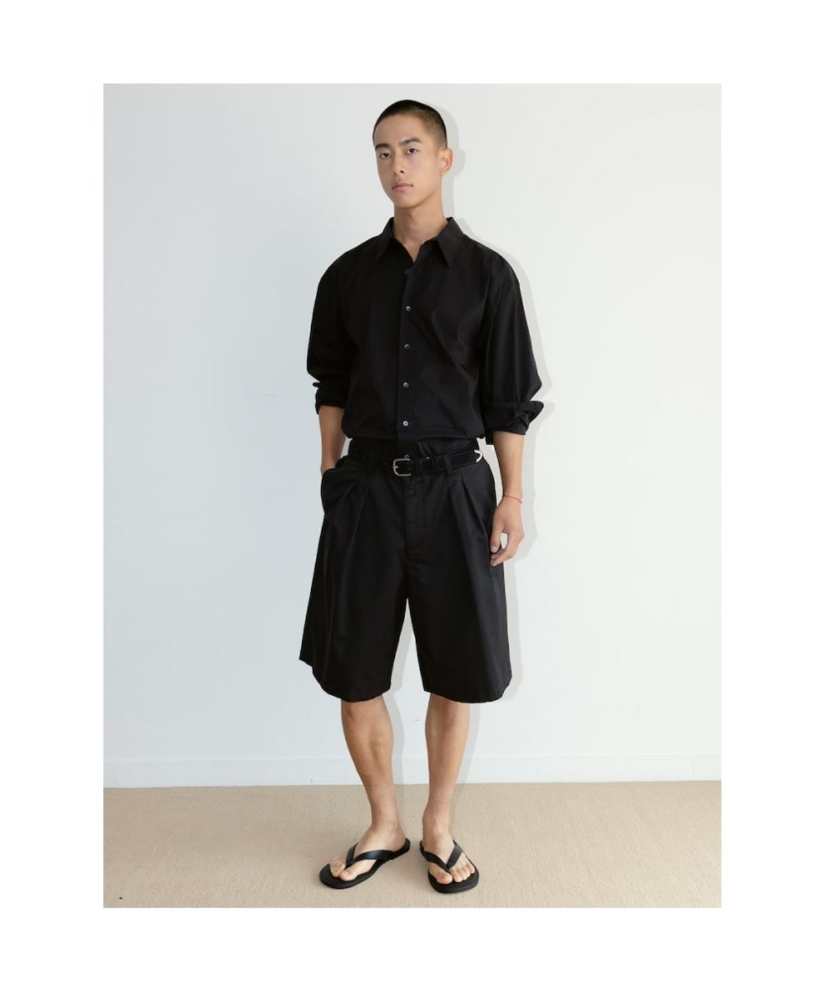 디애퍼처(THE APERTURE) [Unisex] Washing Bermuda Pants  Black (TA6725U025)