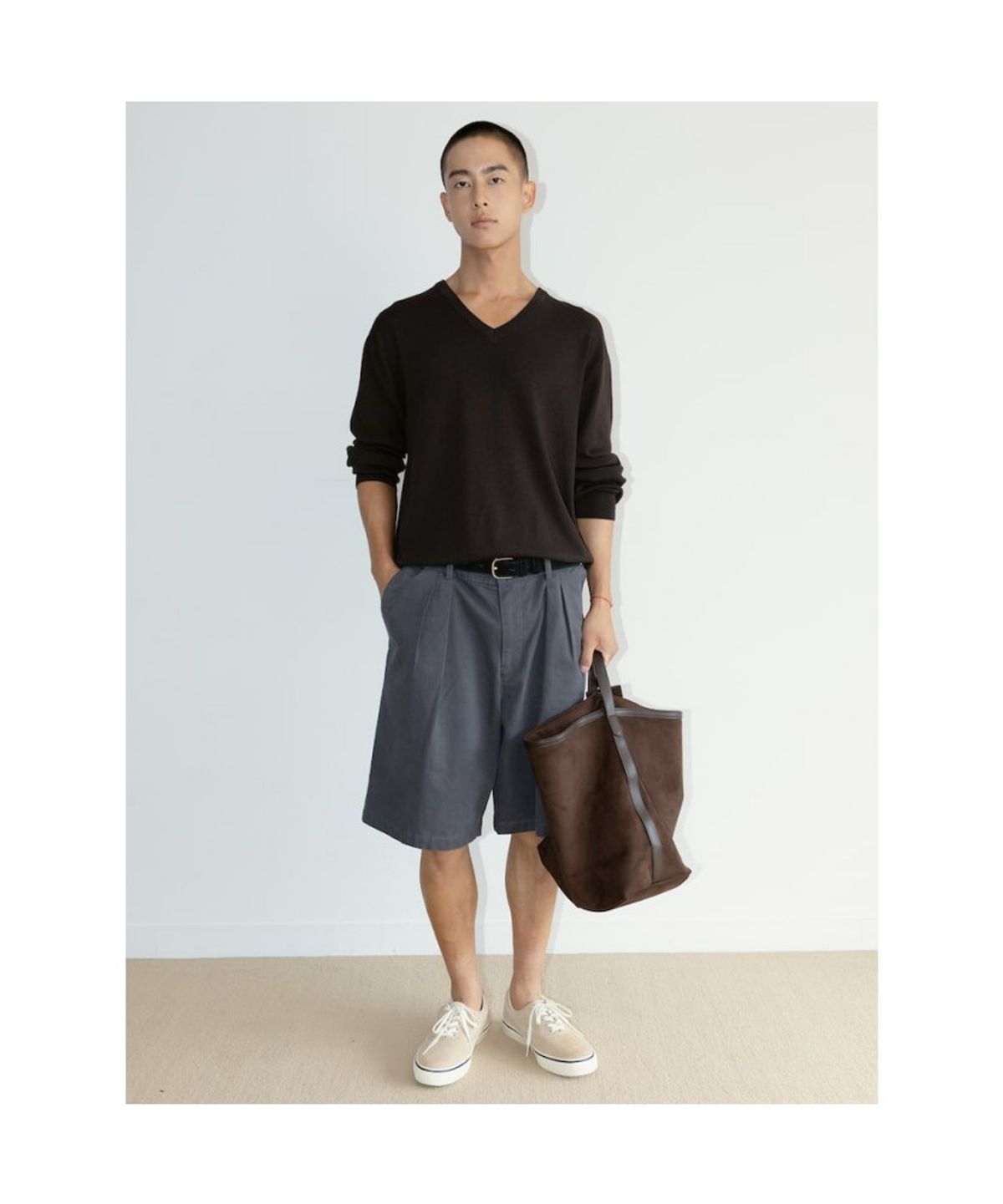 디애퍼처(THE APERTURE) [Unisex] Washing Bermuda Pants  Navy (TA6725U02R)