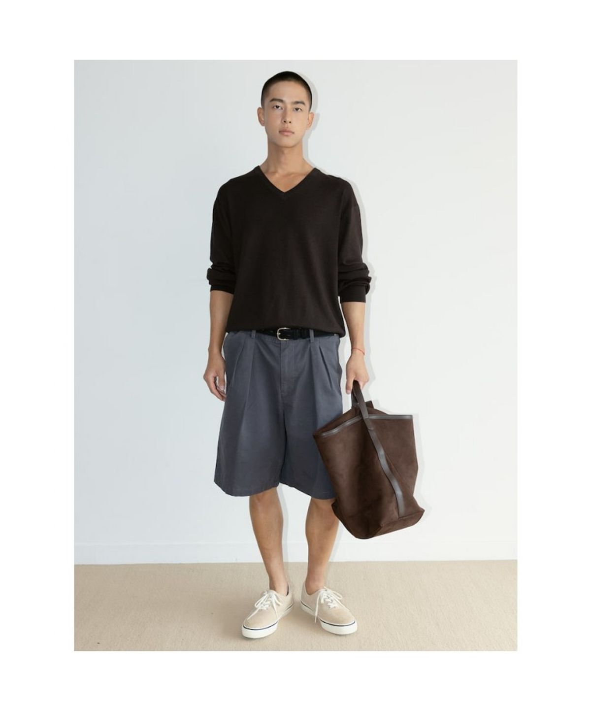 디애퍼처(THE APERTURE) [Unisex] Washing Bermuda Pants  Navy (TA6725U02R)