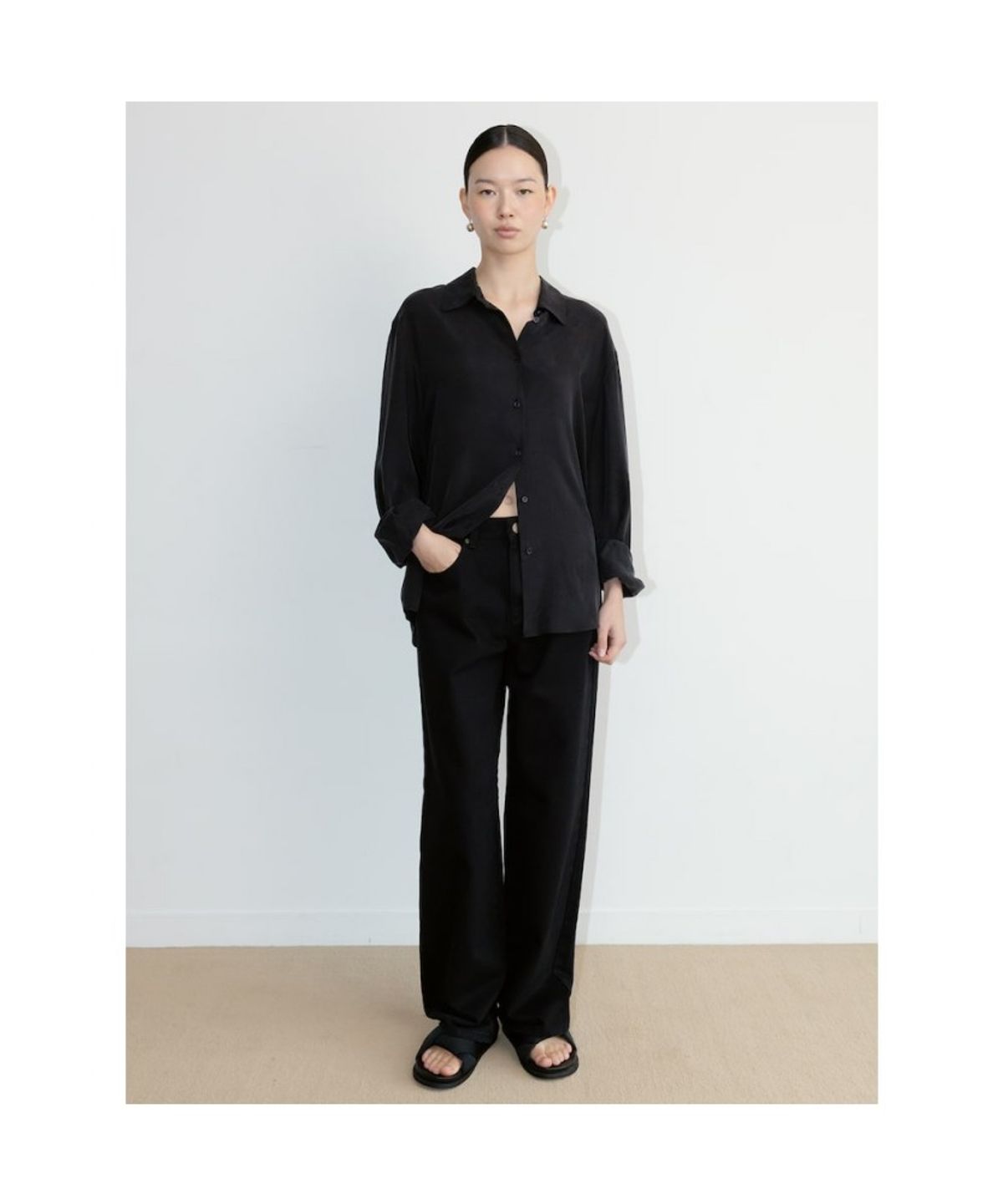 디애퍼처(THE APERTURE) [Unisex] 60S Straight Denim Pants  Black (TA6721U075)