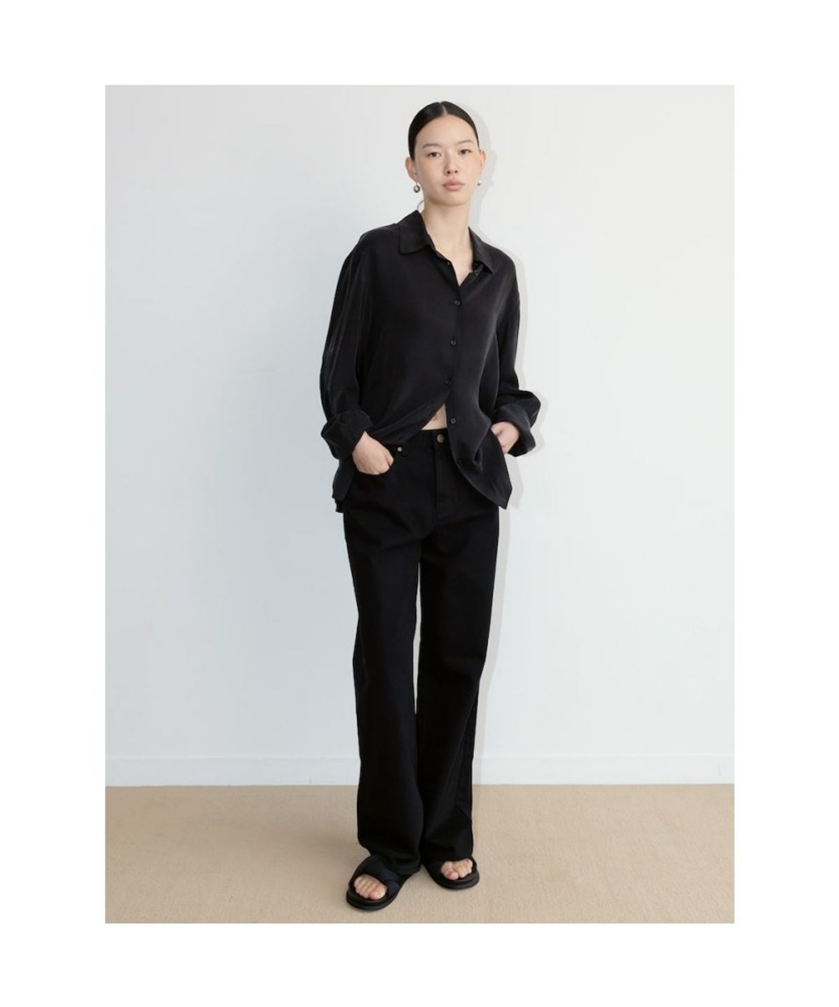 디애퍼처(THE APERTURE) [Unisex] 60S Straight Denim Pants  Black (TA6721U075)