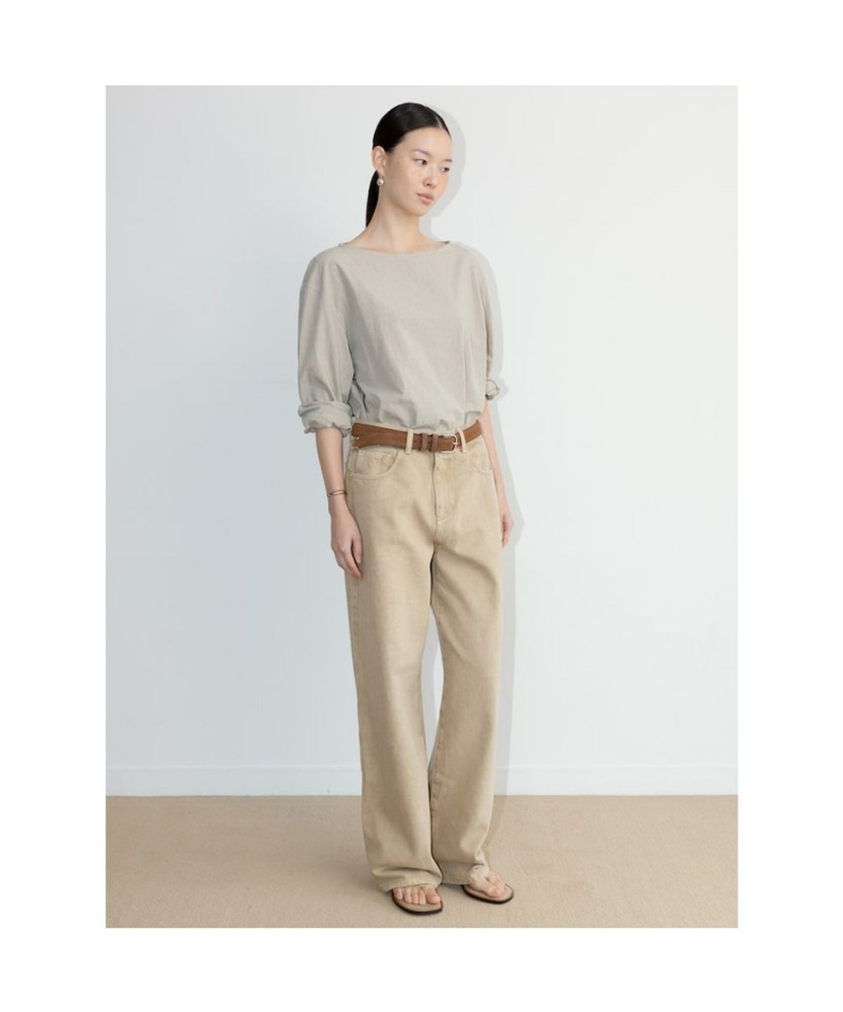 디애퍼처(THE APERTURE) [Unisex] 60S Straight Denim Pants  Beige (TA6721U07A)