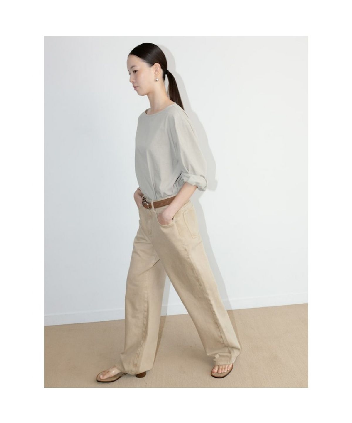 디애퍼처(THE APERTURE) [Unisex] 60S Straight Denim Pants  Beige (TA6721U07A)