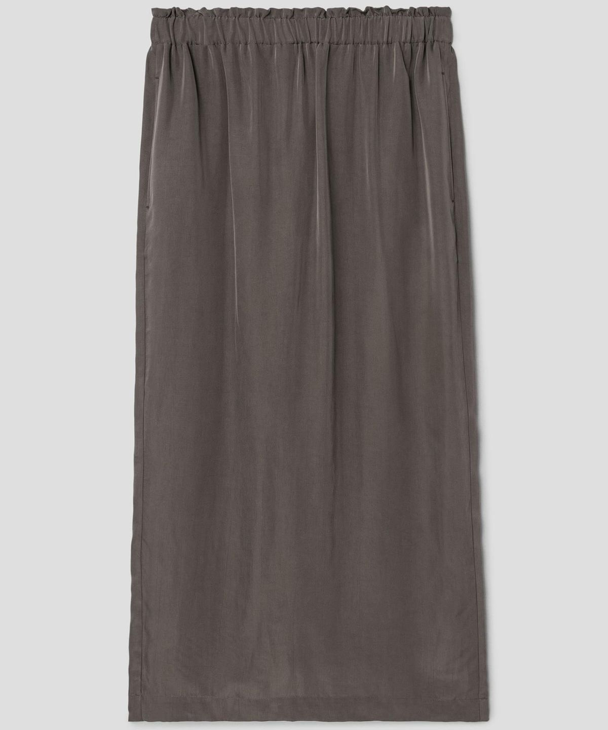 디애퍼처(THE APERTURE) Marlo Cupra H Line Skirt  Brown (TA6727A14D)