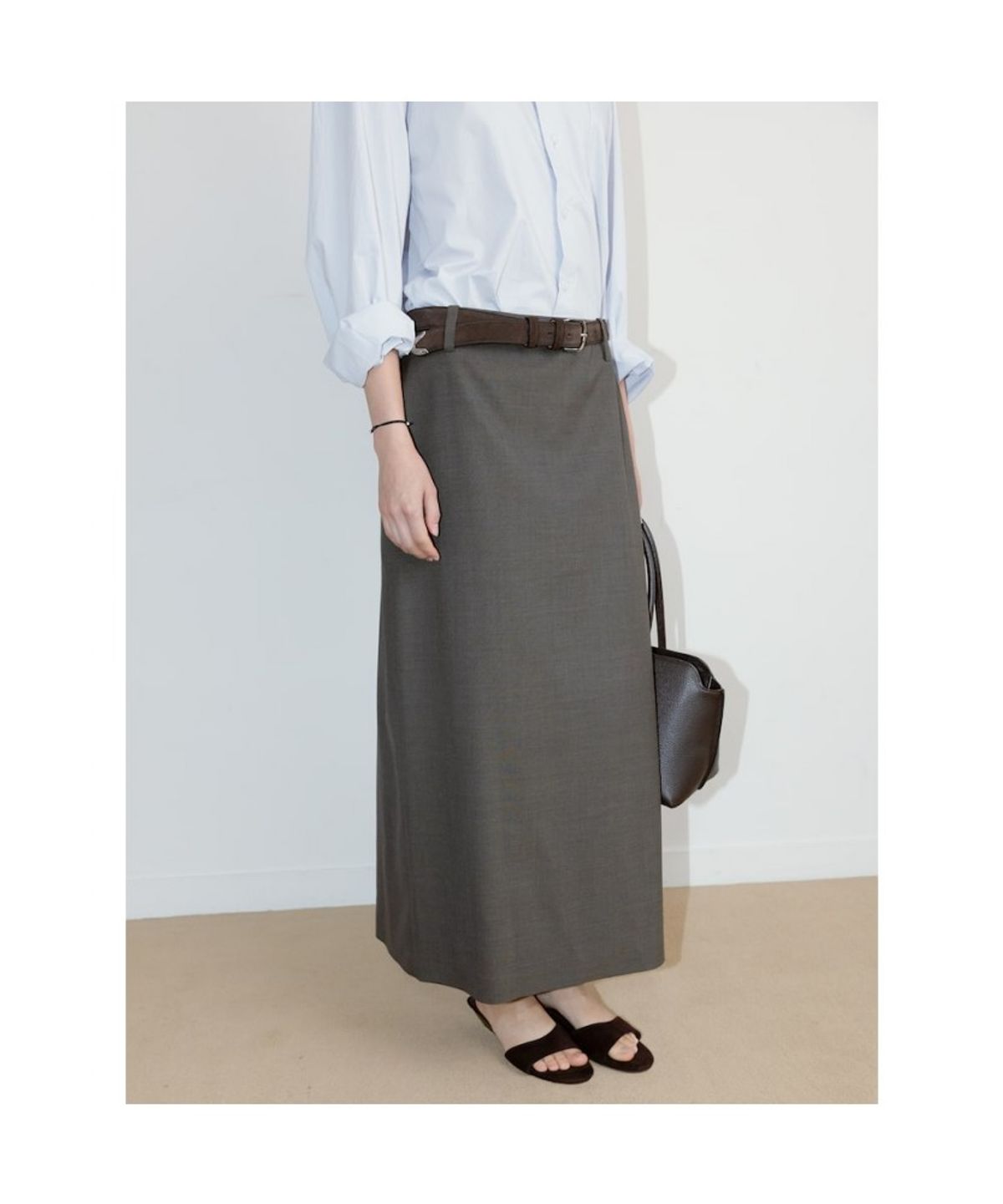 디애퍼처(THE APERTURE) Georgia H Line Skirt  Ash (TA6727A124)