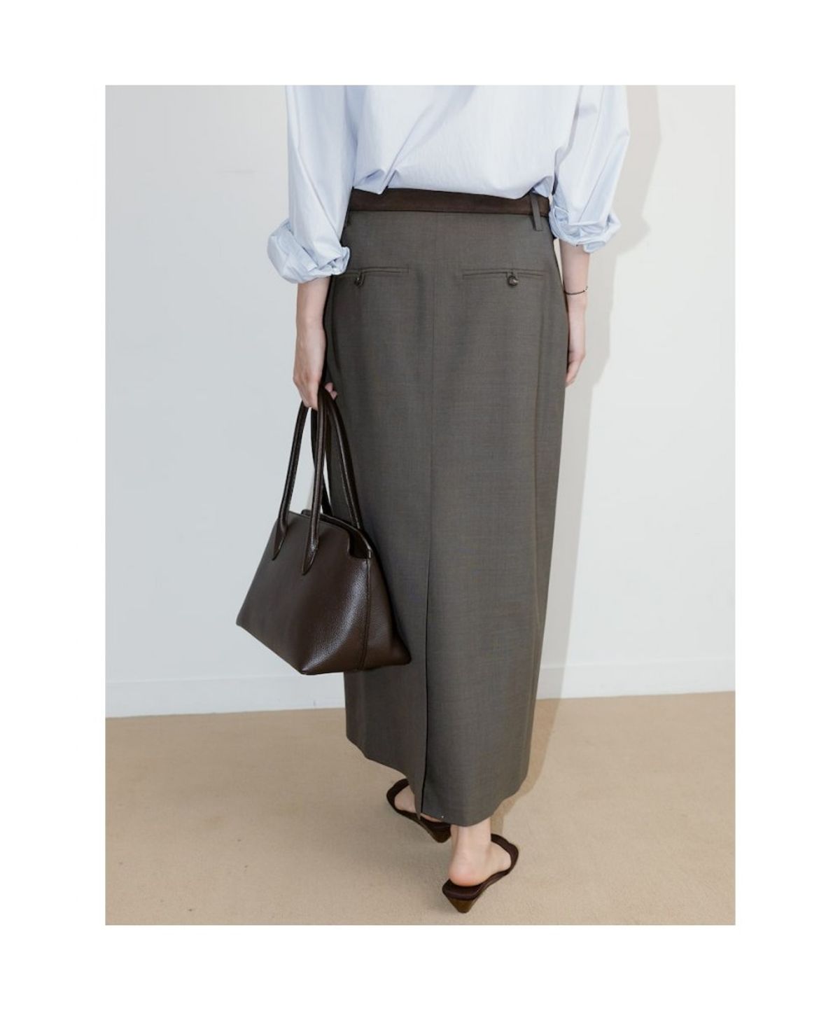 디애퍼처(THE APERTURE) Georgia H Line Skirt  Ash (TA6727A124)