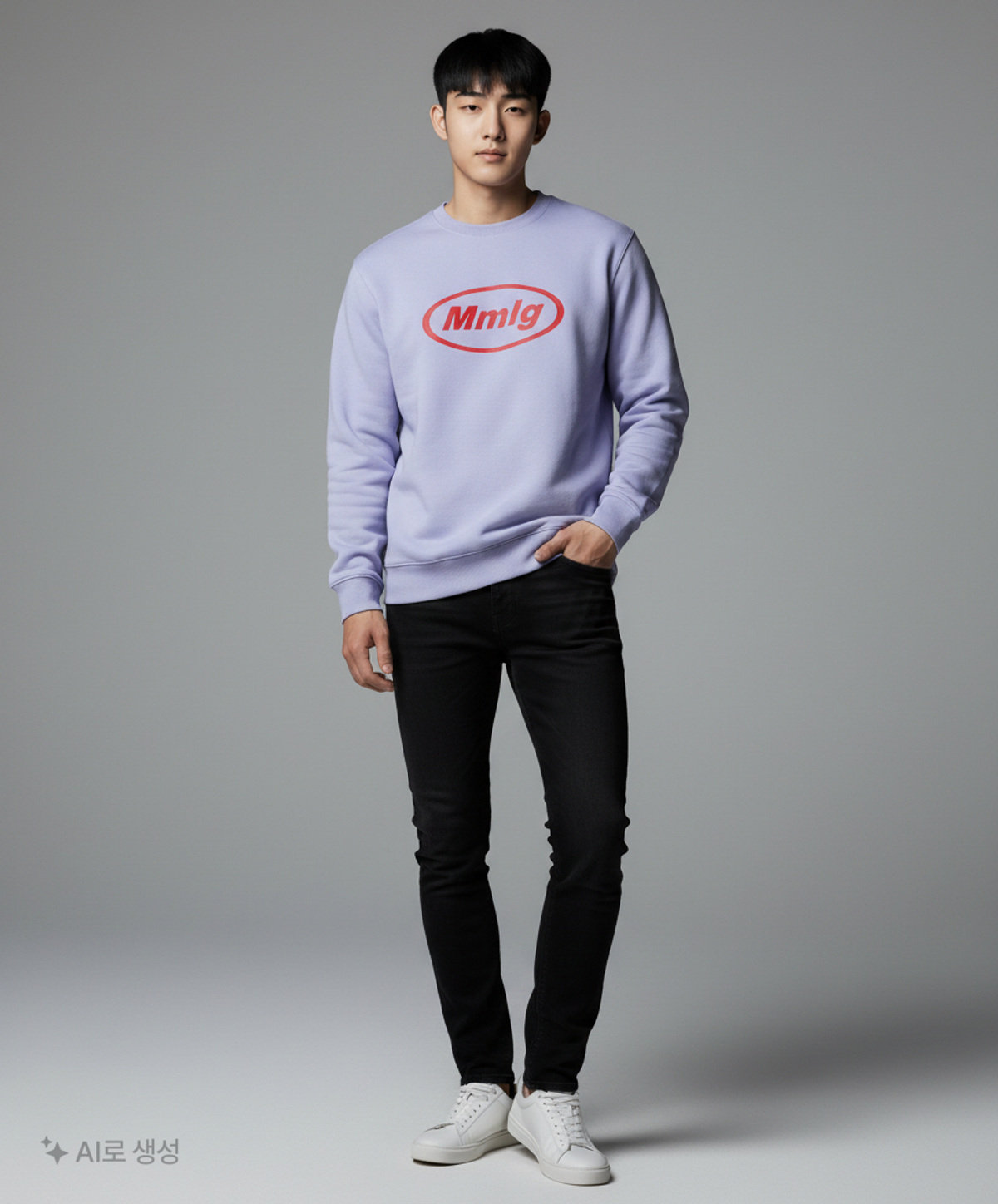 엠엠엘지(MMLG) [Mmlg] MMLG SWEAT (MELANGE BLUE) M
