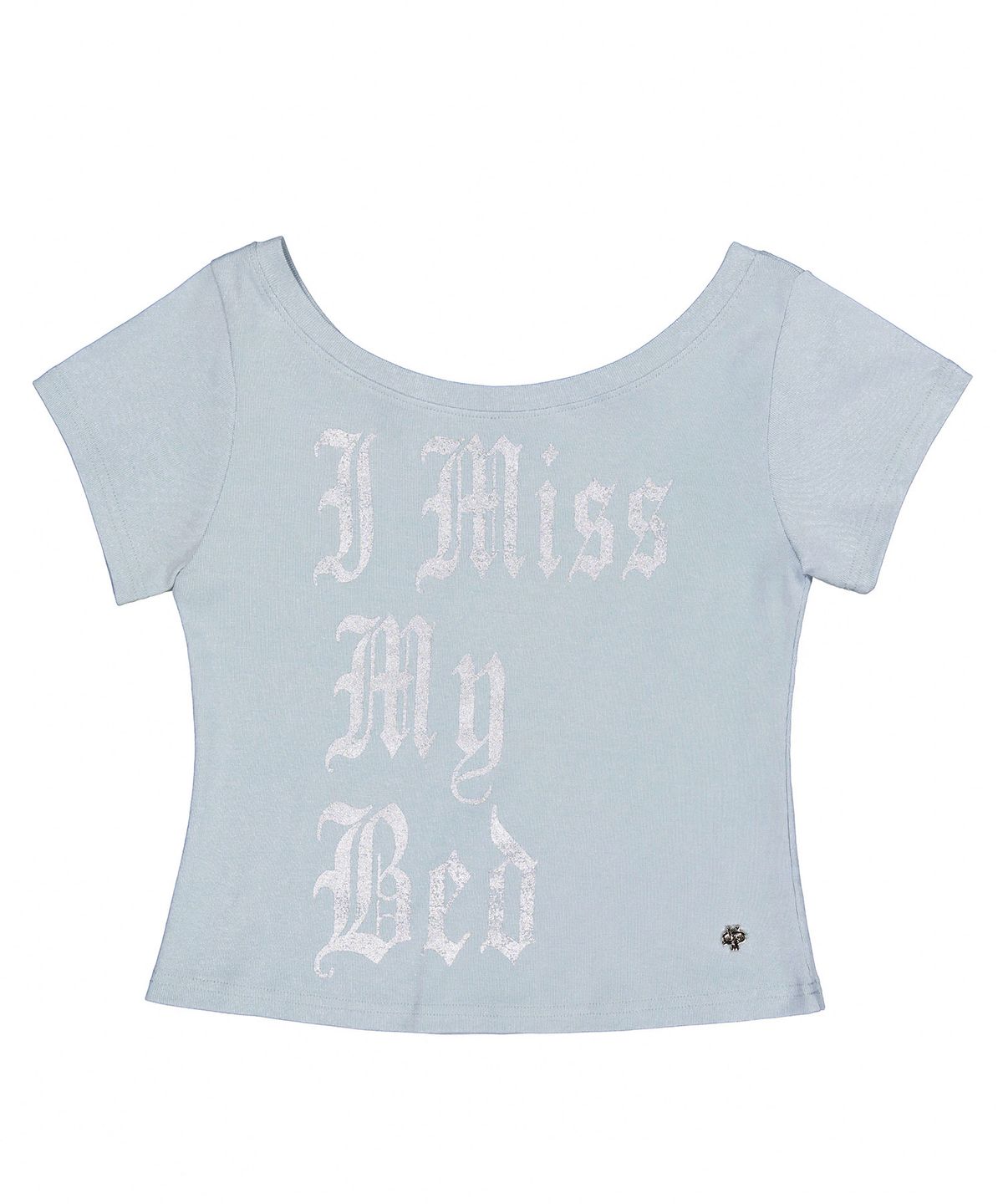 버진키스(VIRGINKISS) Bed one shoulder t-shirt - SKY BLUE