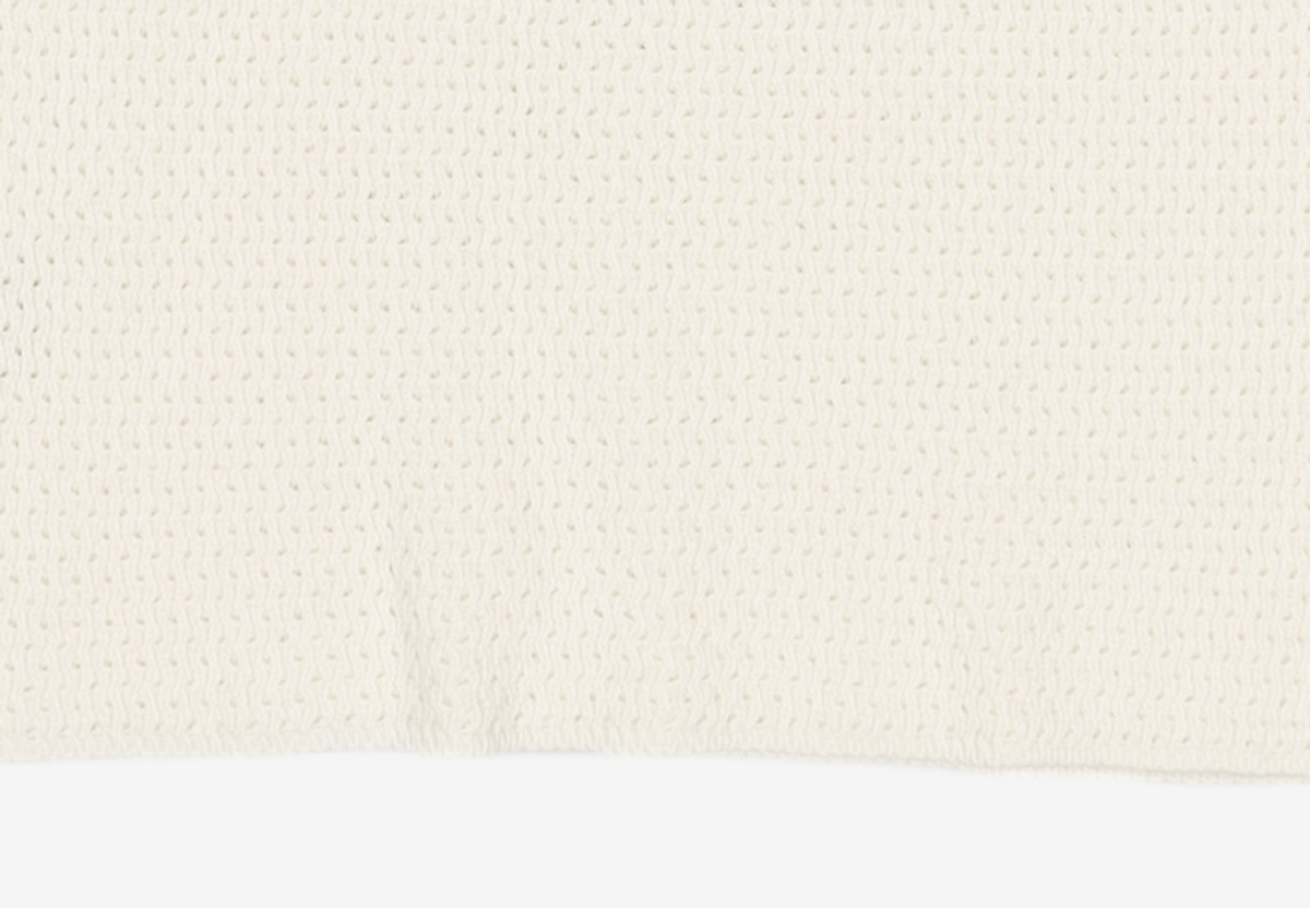 몽돌(MONGDOL) 텍스쳐 슬리브리스 니트 화이트 MDTS026WHITE M