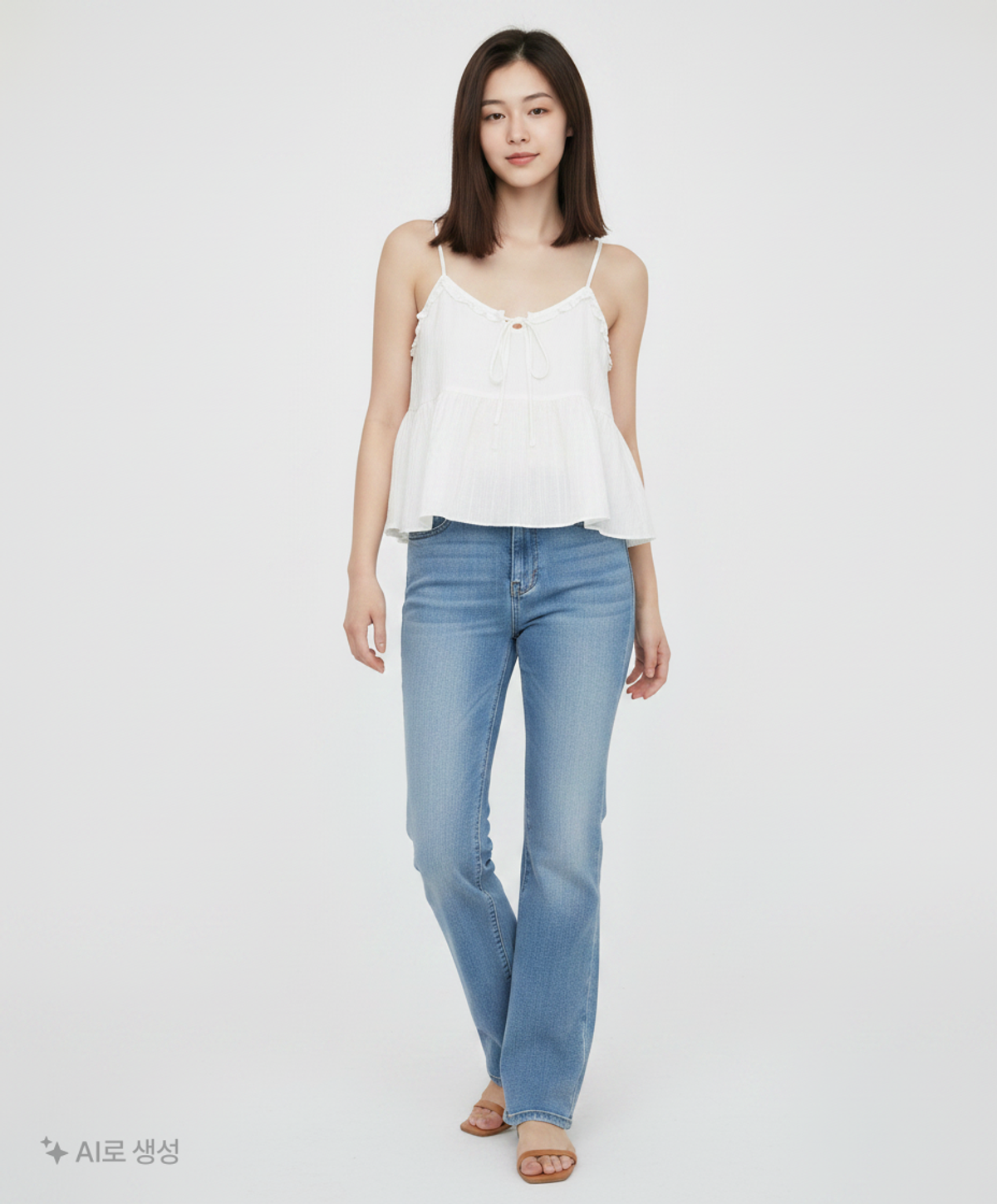 미쏘(MIXXO) 리본 프릴 뷔스티에_MIWBNE517G M