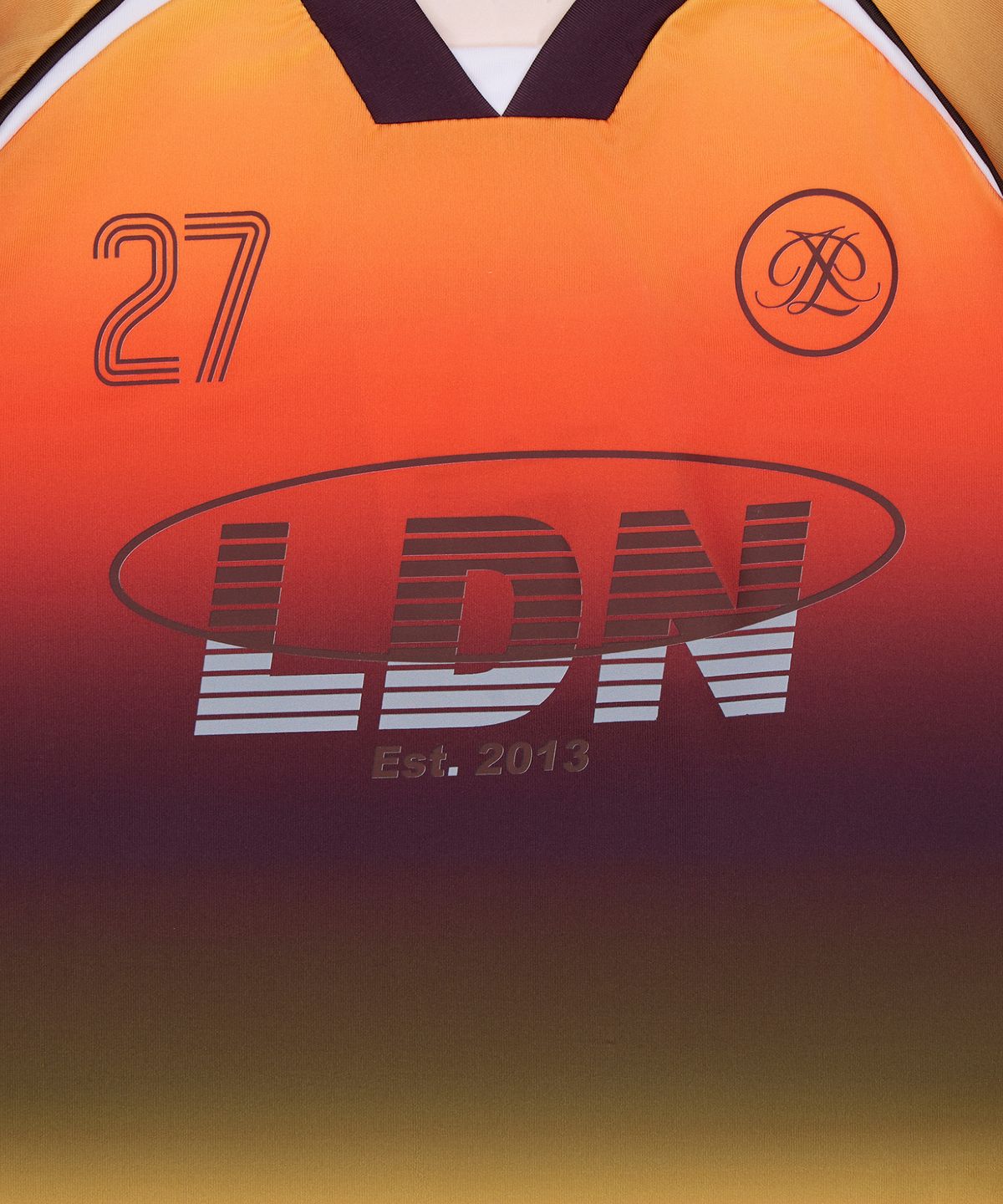 제이디드 런던(JADED LONDON) 옴브레 풋볼 베이비 티셔츠