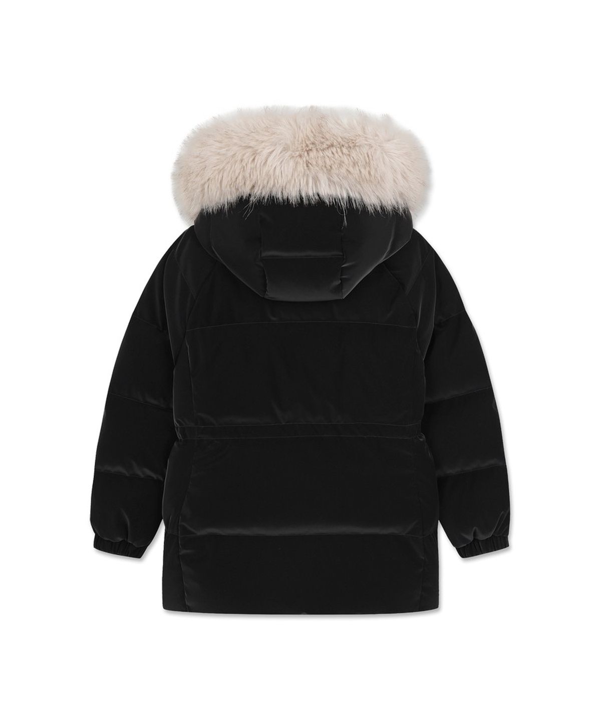 디스커버리 키즈(DISCOVERY KIDS) 여아 레니아 퍼 벨벳 다운 미드패딩 (BLACK)