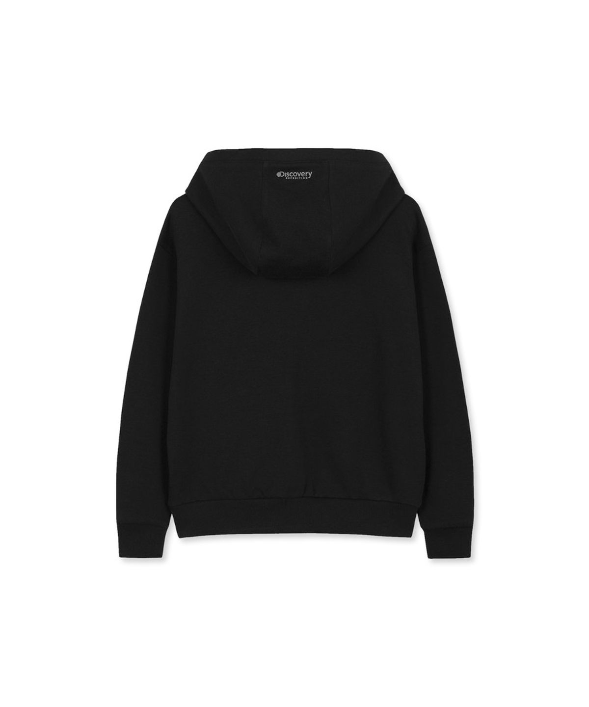 디스커버리 키즈(DISCOVERY KIDS) 키즈 에센셜 로고 후드 집업 (BLACK)