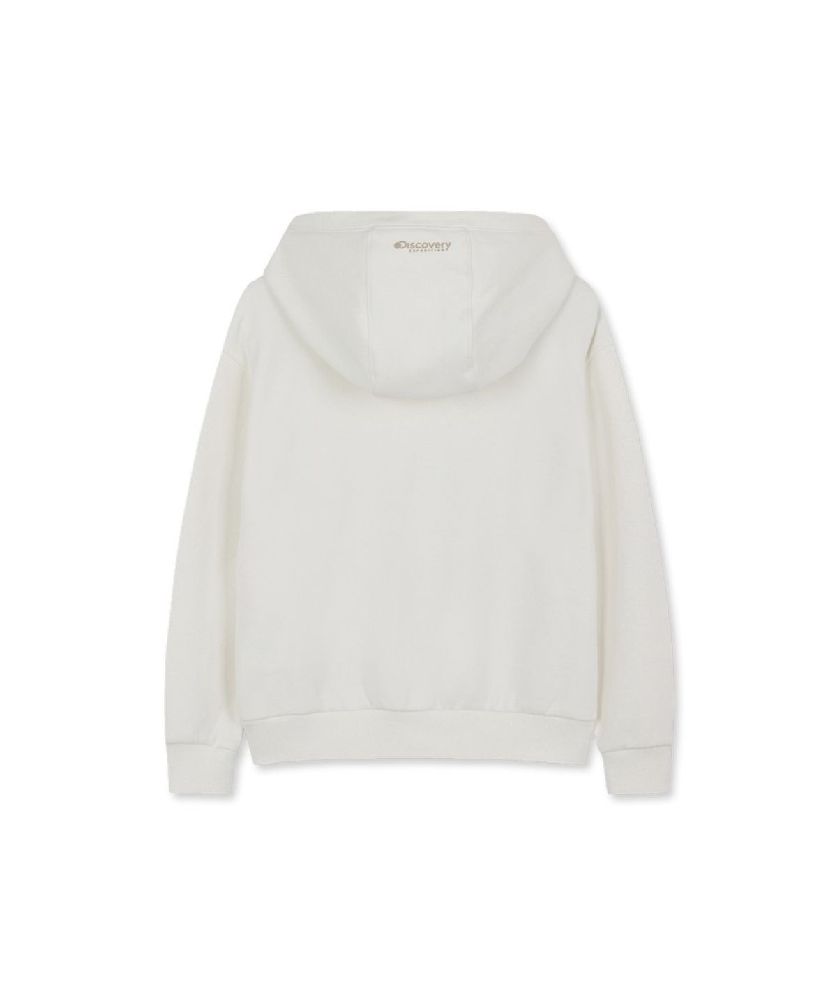 디스커버리 키즈(DISCOVERY KIDS) 키즈 에센셜 로고 후드 집업 (IVORY)