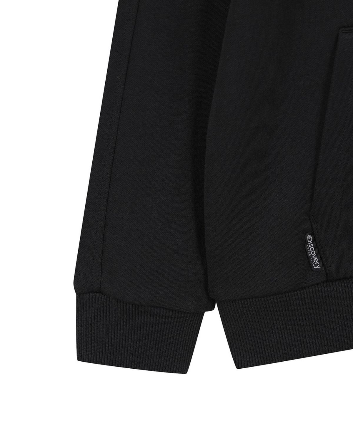 디스커버리 키즈(DISCOVERY KIDS) 키즈 에센셜 스몰로고 후드티셔츠 (BLACK)