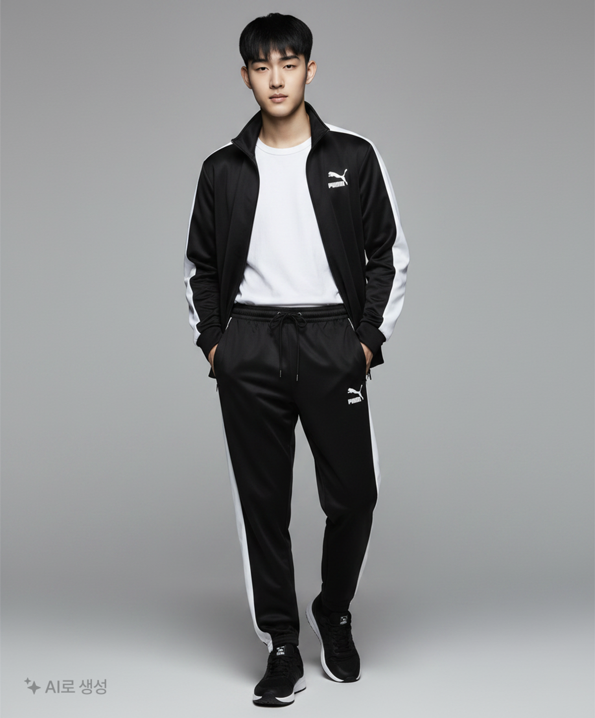 푸마(PUMA) 아이코닉 T7 트랙 팬츠 EL 우븐 - 블랙 / 595908-01 M