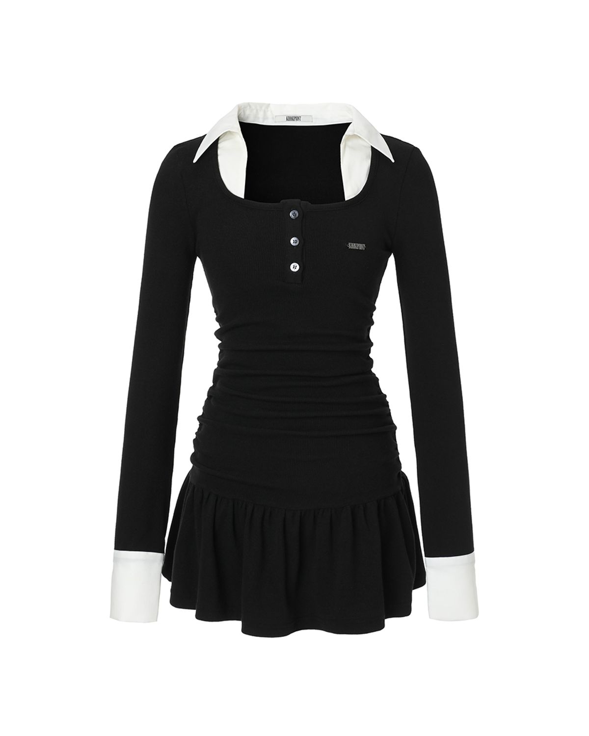 카키포인트(KHAKIPOINT) Overlay Mini Dress (black)