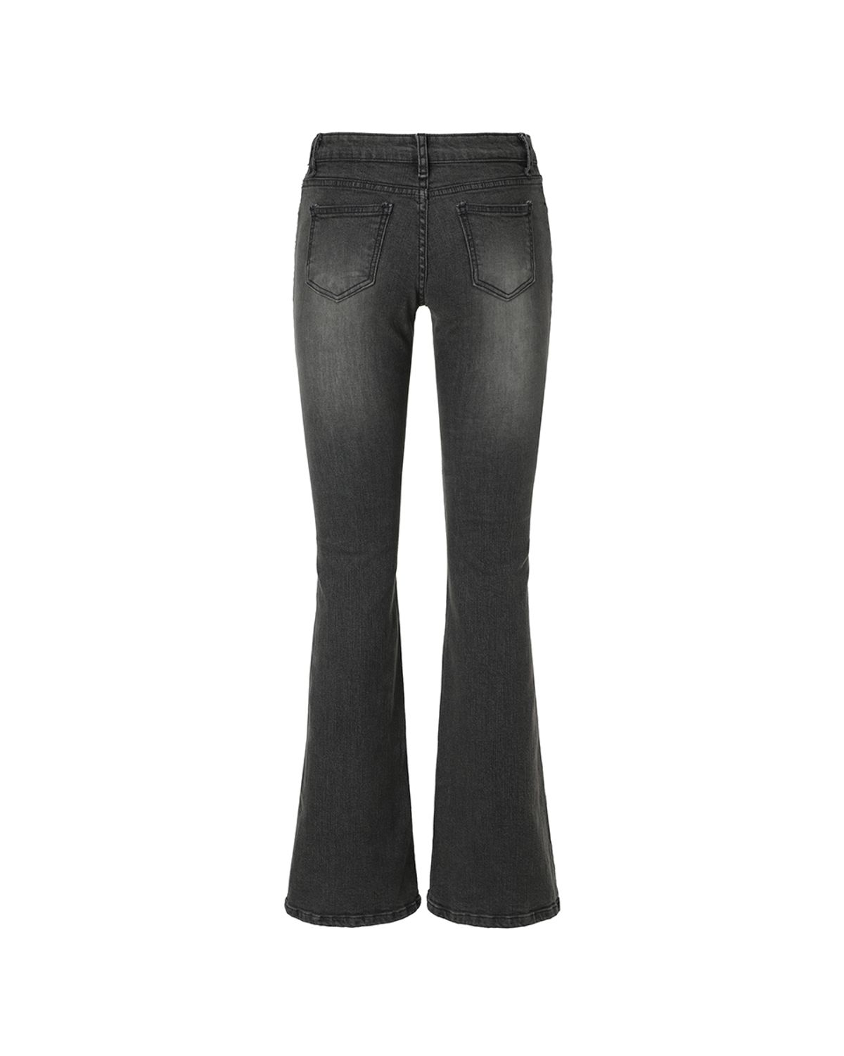 카키포인트(KHAKIPOINT) Distressed Bootcut Jeans (black)