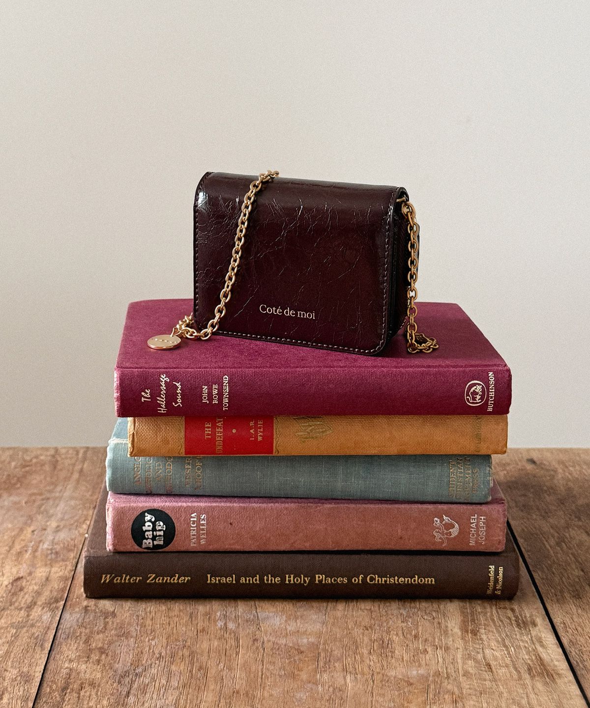 꼬떼드무아(COTEDEMOI) Page Zip Chain Wallet - Chocolate Brown