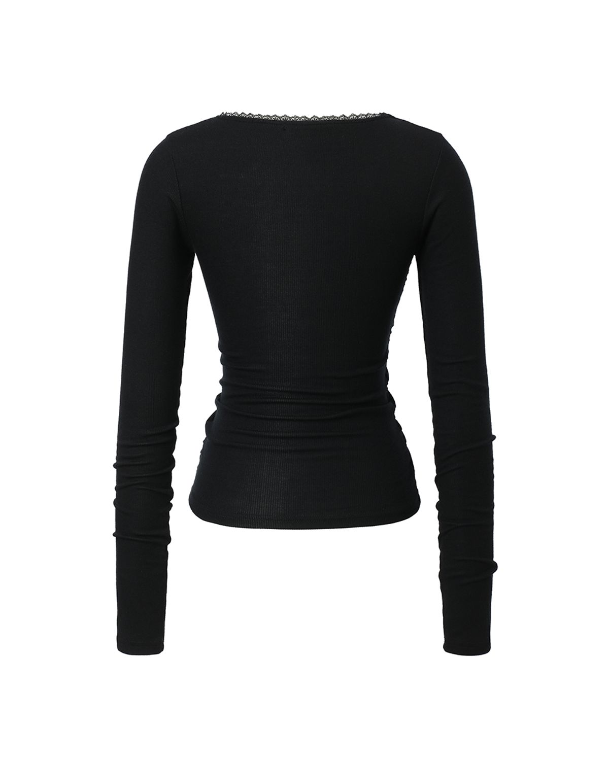 카키포인트(KHAKIPOINT) Lace Shirring Top (black)