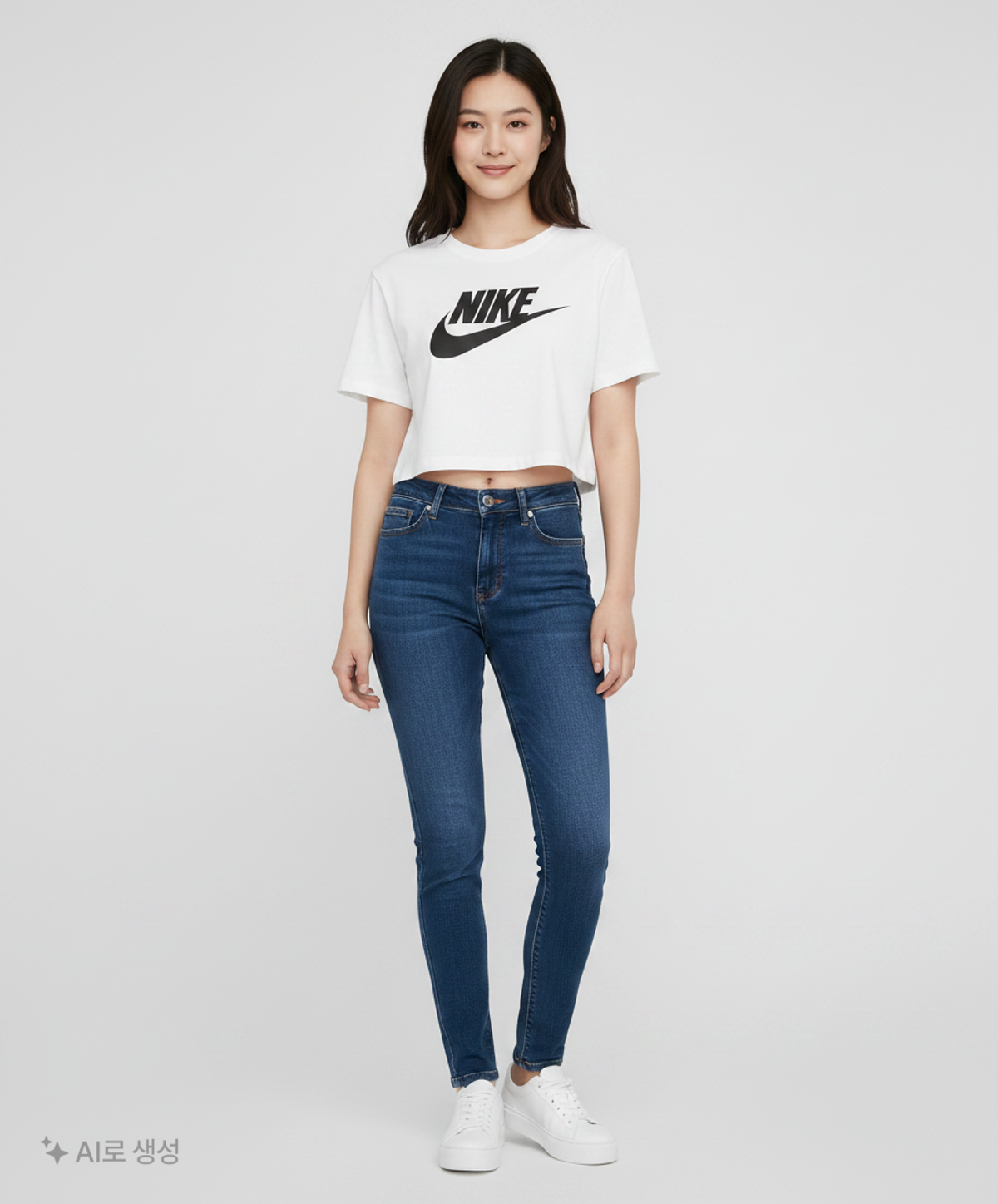 나이키(NIKE) 스포츠웨어 에센셜 크롭 티셔츠 W - 화이트:블랙 / BV6176-100 XS