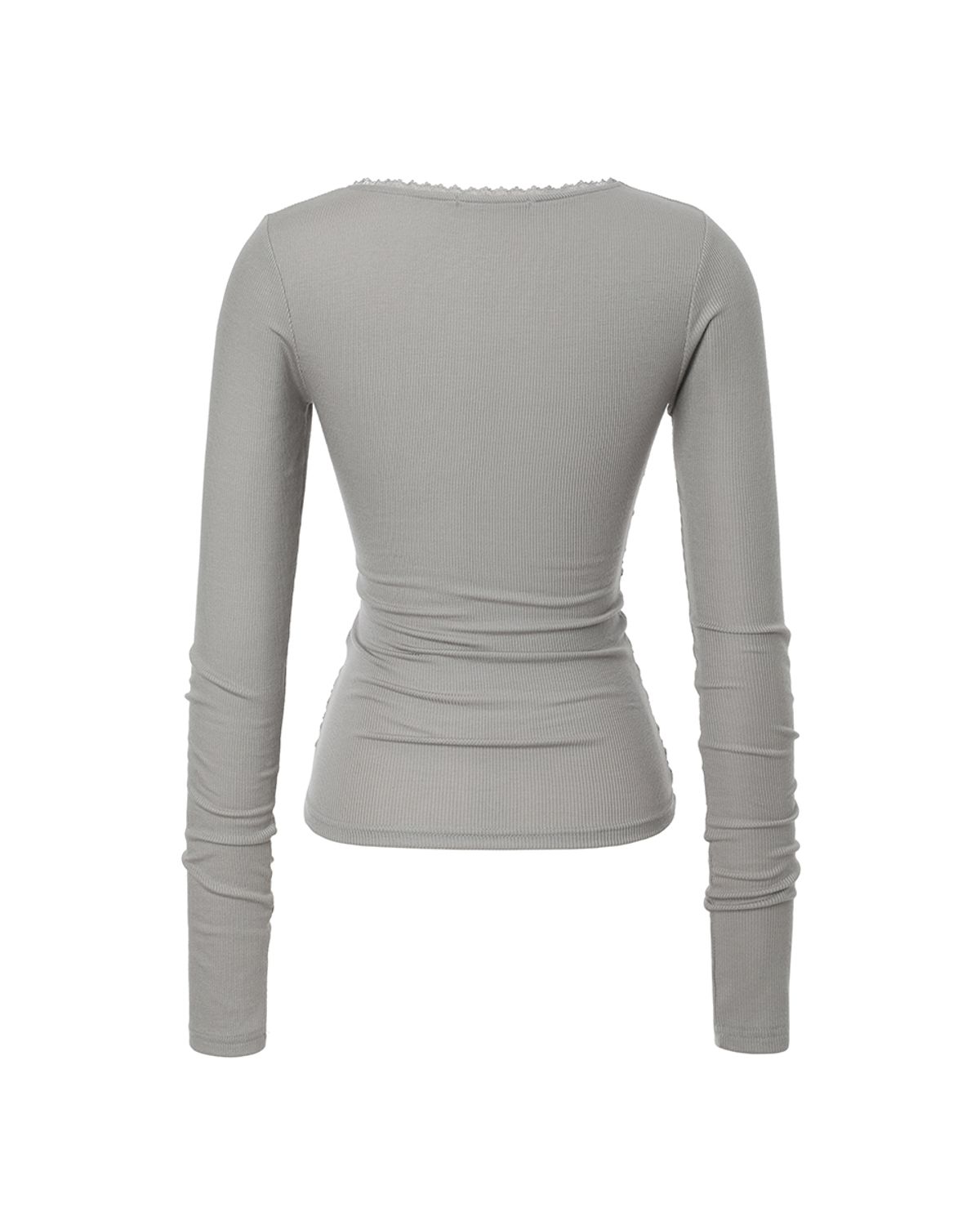 카키포인트(KHAKIPOINT) Lace Shirring Top (gray)