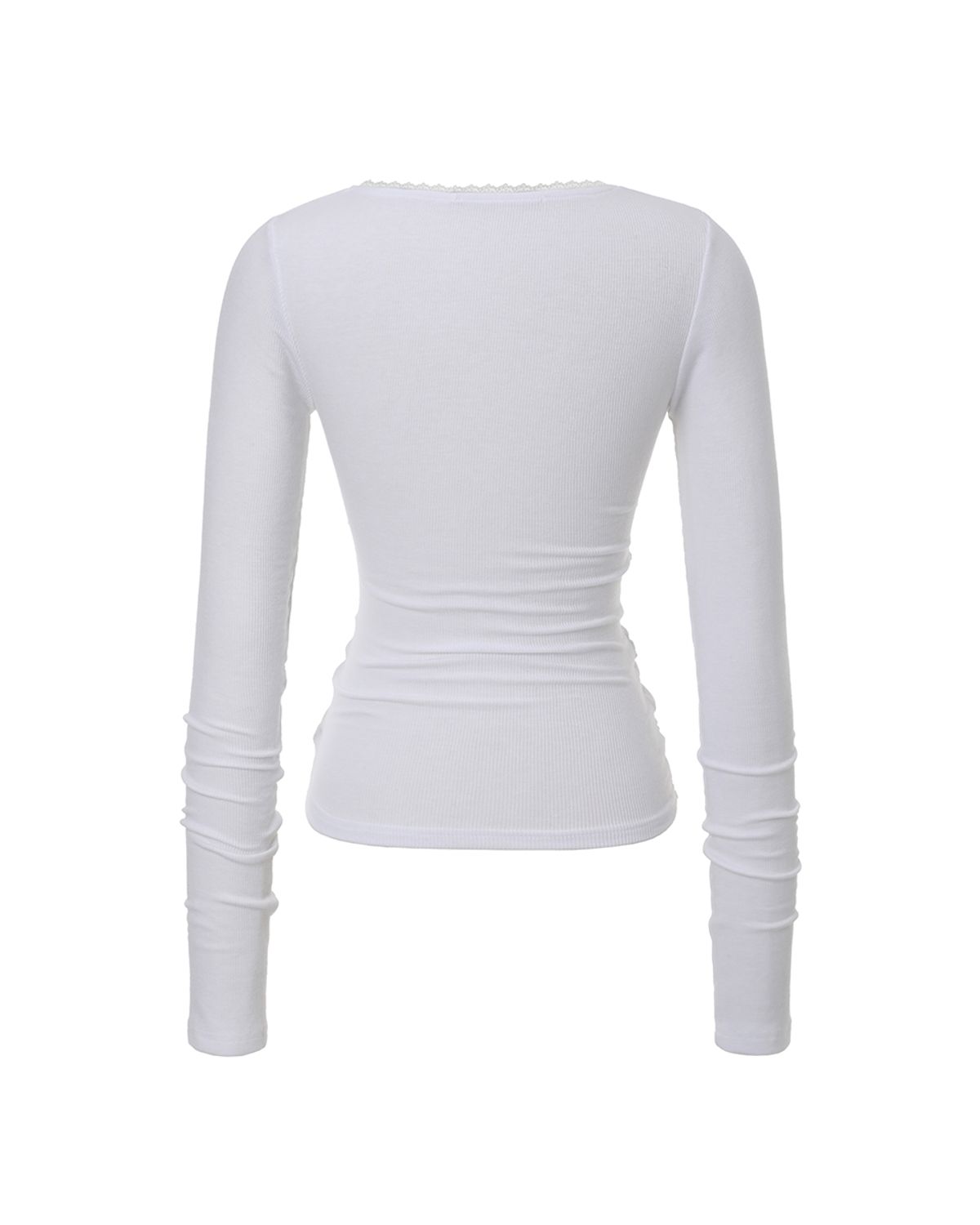 카키포인트(KHAKIPOINT) Lace Shirring Top (ivory)