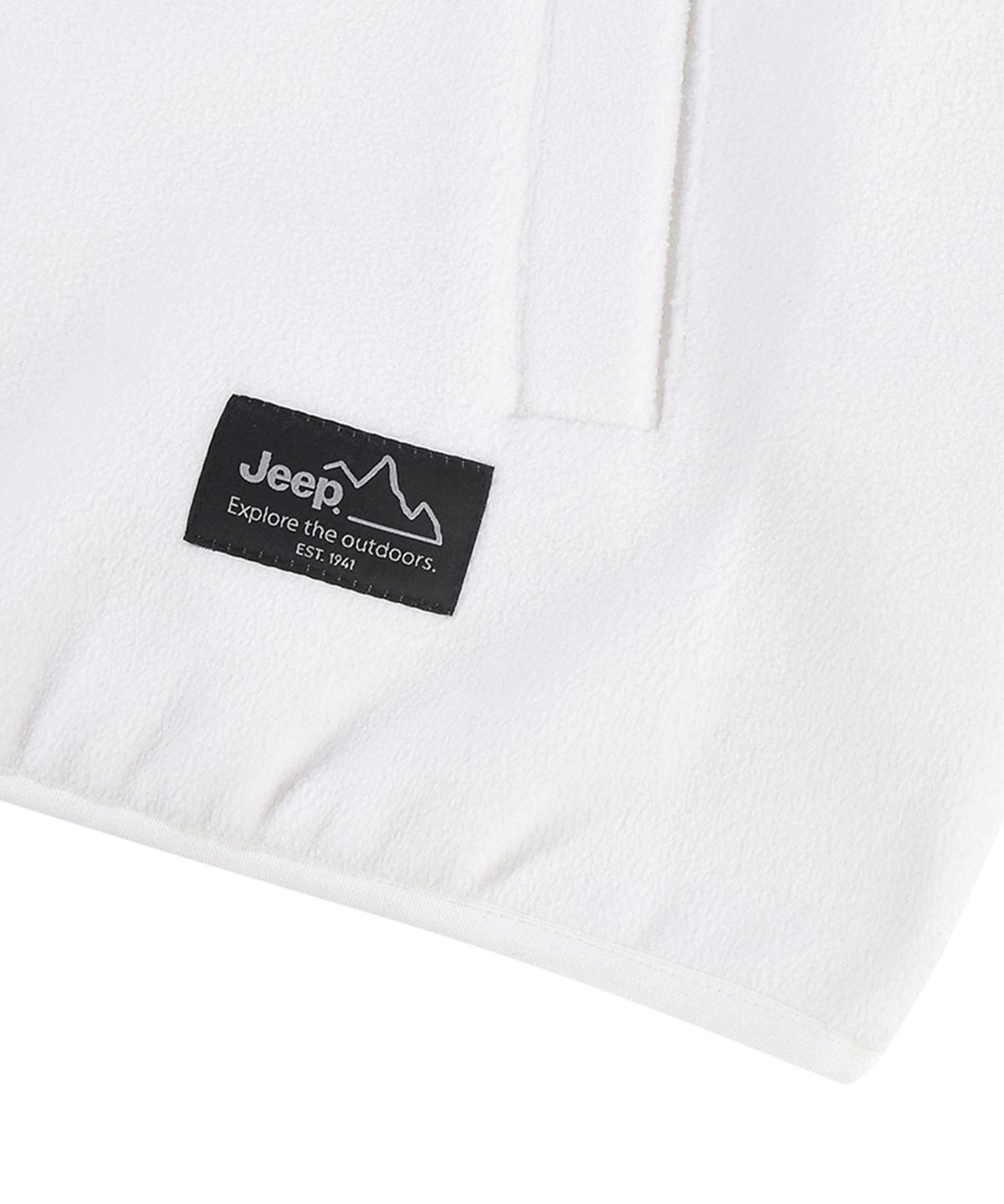 지프(JEEP) 2way Peak-logo 라운드넥 플리스 WHITE (JR5TZU192WH)