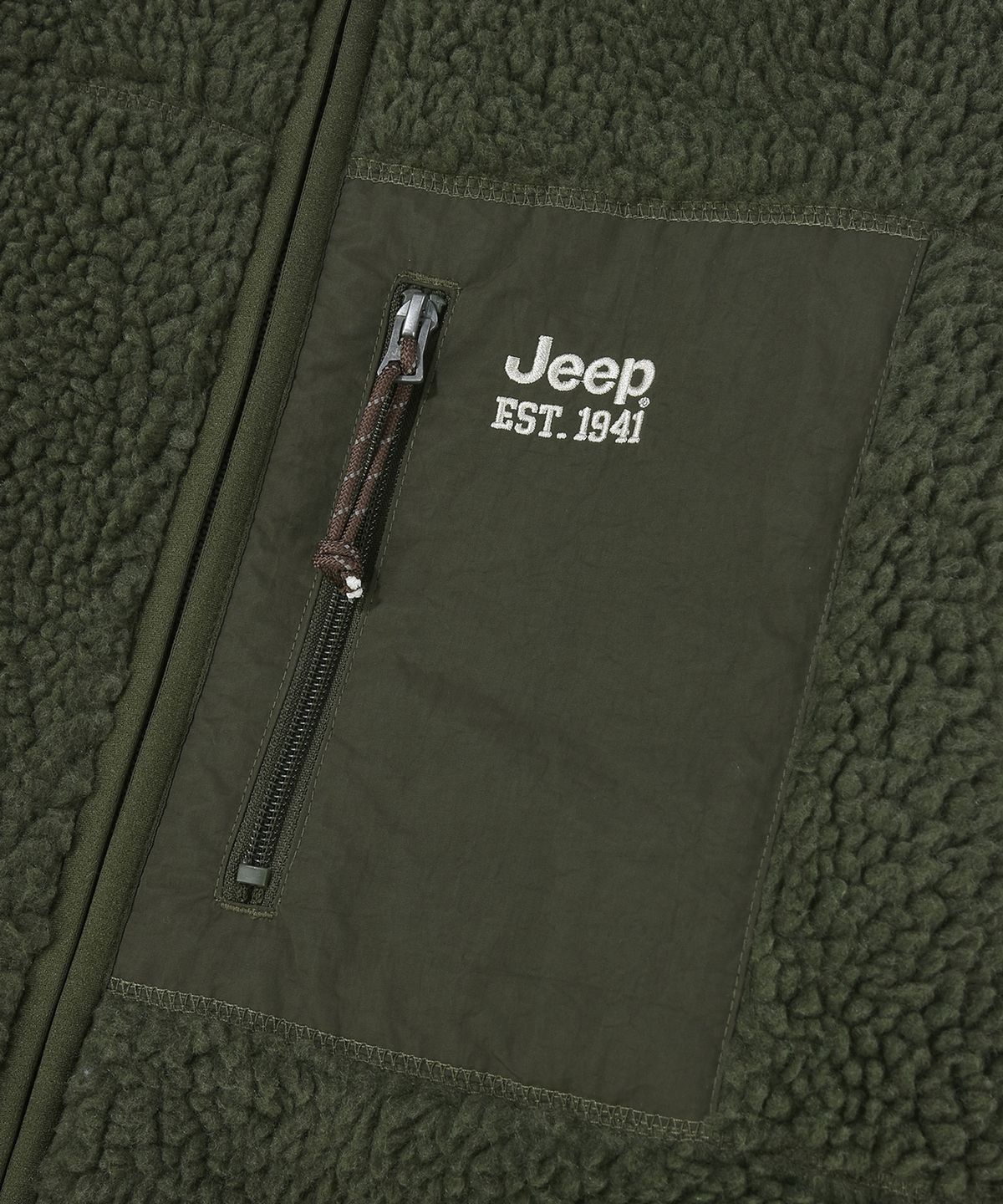 지프(JEEP) 2WAY 레트로 마운틴 1941 셰르파 플리스 집업 (JR5TZU095KH)