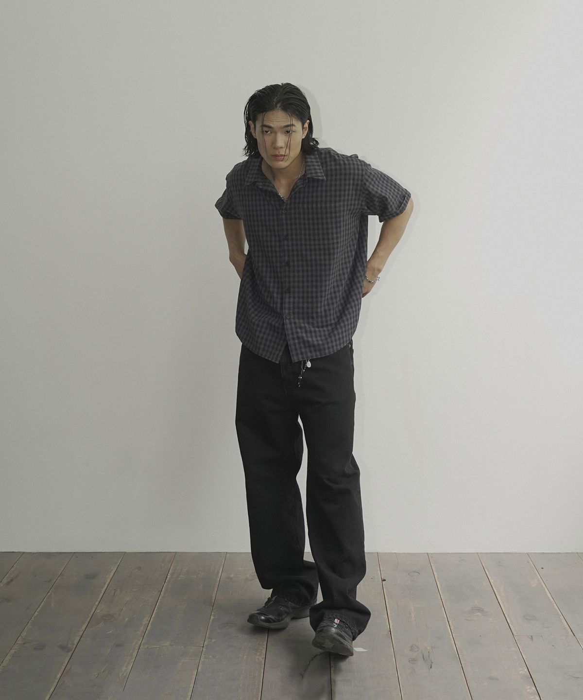 시도(SIIIIDO) SHELBY HALF SHIRT(BLUE)