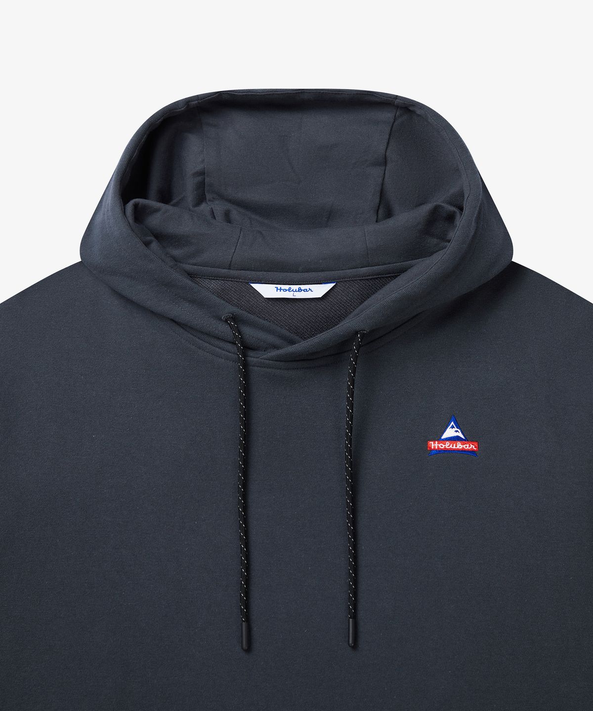 홀루바(HOLUBAR) Basic Logo Hoodie Charcoal