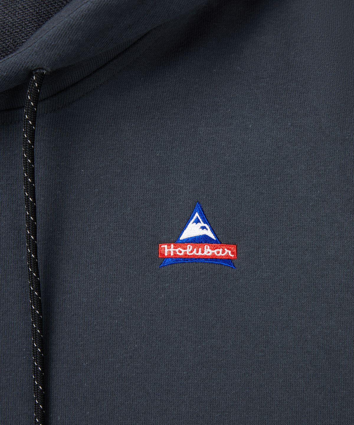 홀루바(HOLUBAR) Basic Logo Hoodie Charcoal