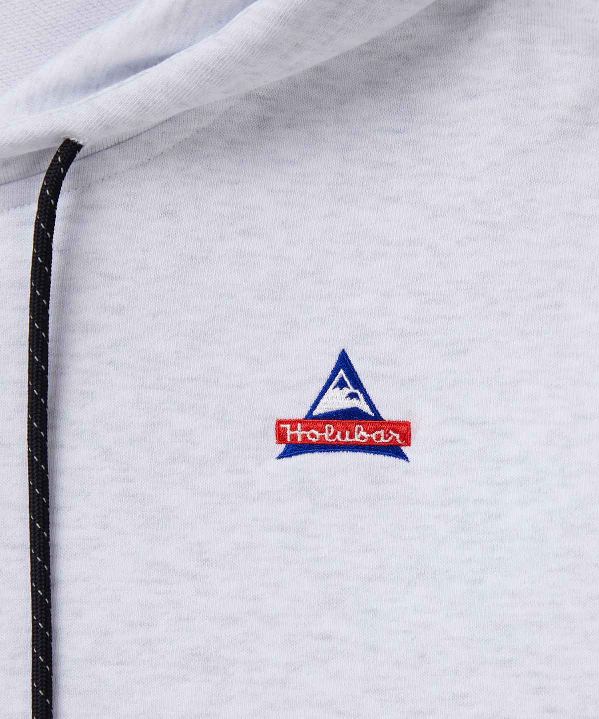 홀루바(HOLUBAR) Basic Logo Hoodie Melange Gray