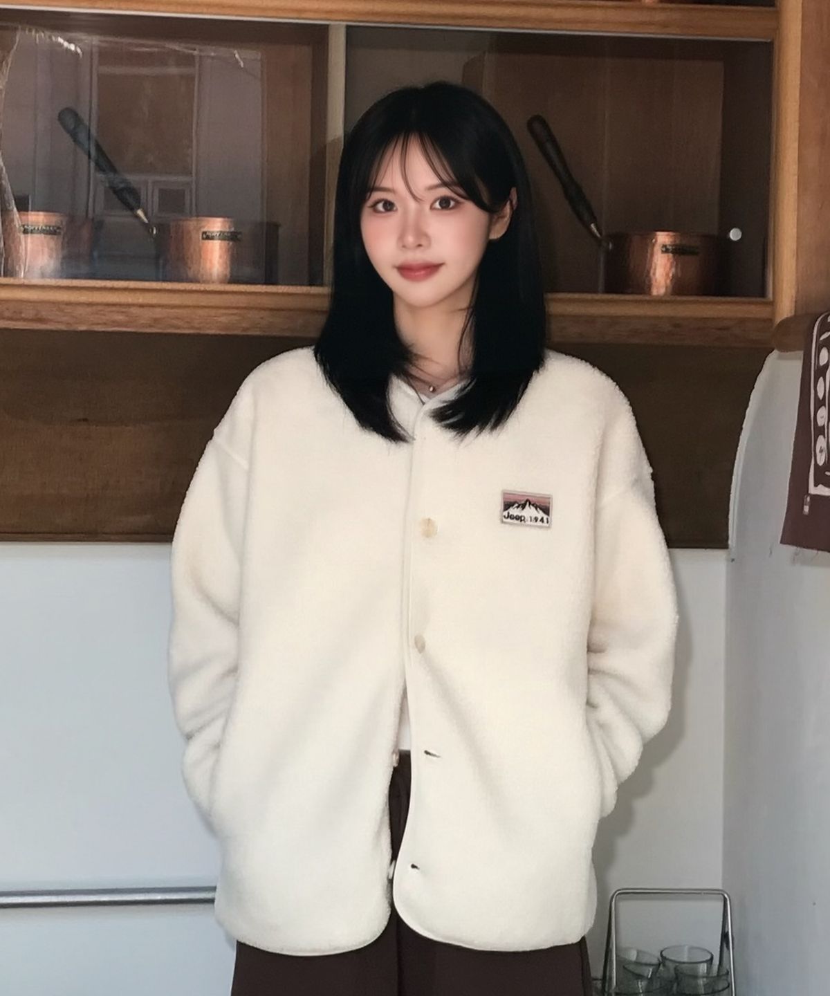 지프(JEEP) 퓨어카라 플리스 라이너 가디건 (JR5TZU196CE)