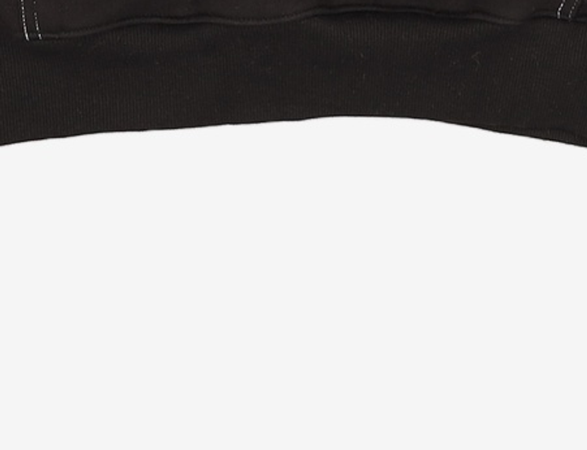 레스트앤레크레이션(REST&RECREATION) STITCH CROPPED HOODIE_BLACK ONE SIZE