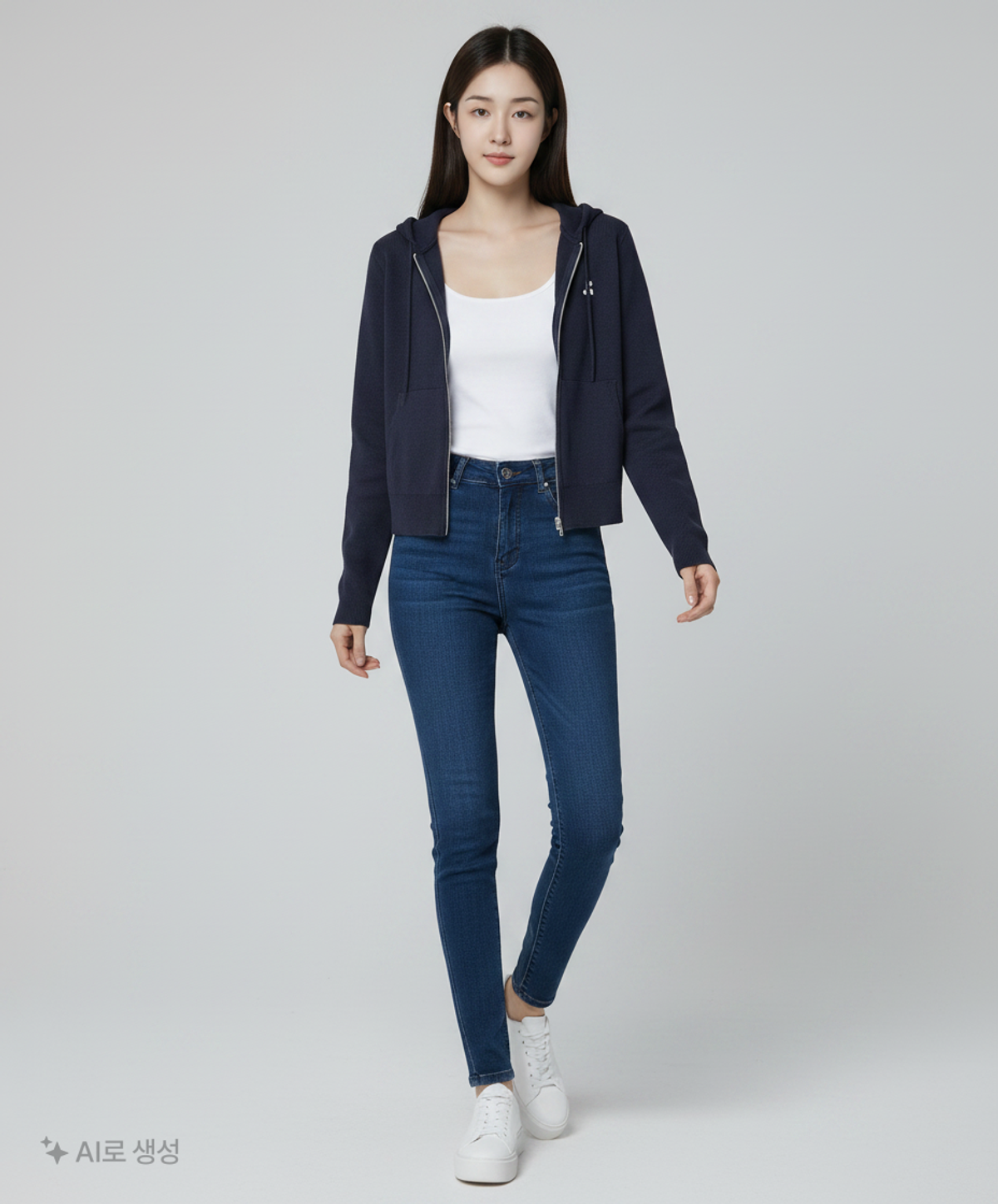 레스트앤레크레이션(REST&RECREATION) 2WAY KNIT HOOD ZIP-UP_NAVY XS
