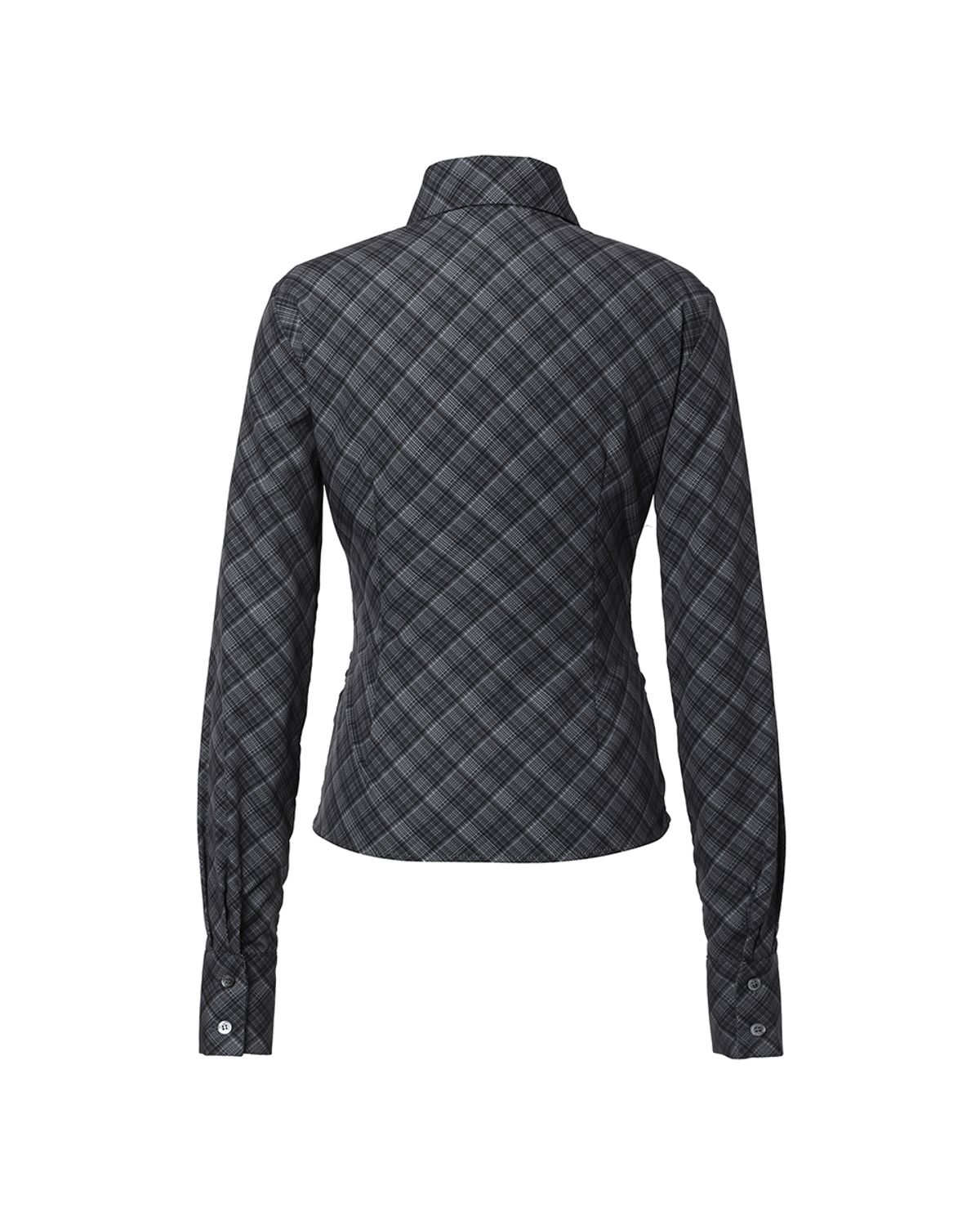 카키포인트(KHAKIPOINT) Plaid Tie Shirt (black)