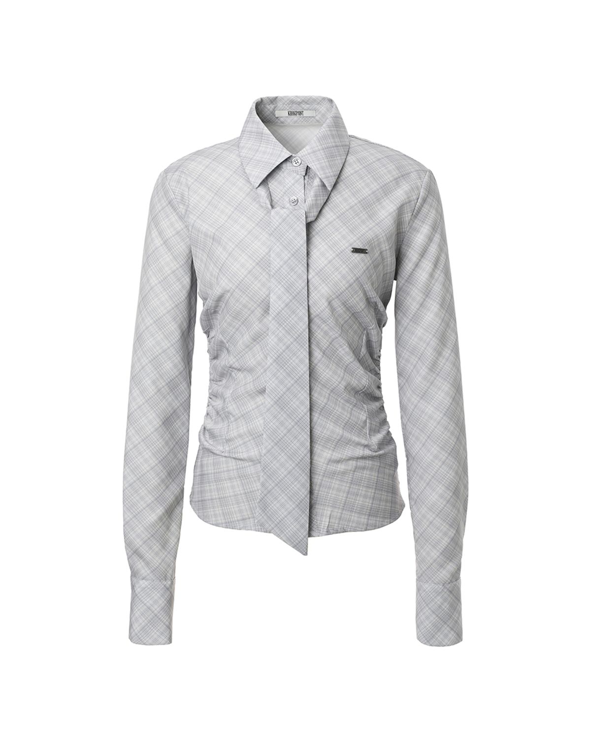 카키포인트(KHAKIPOINT) Plaid Tie Shirt (light gray)