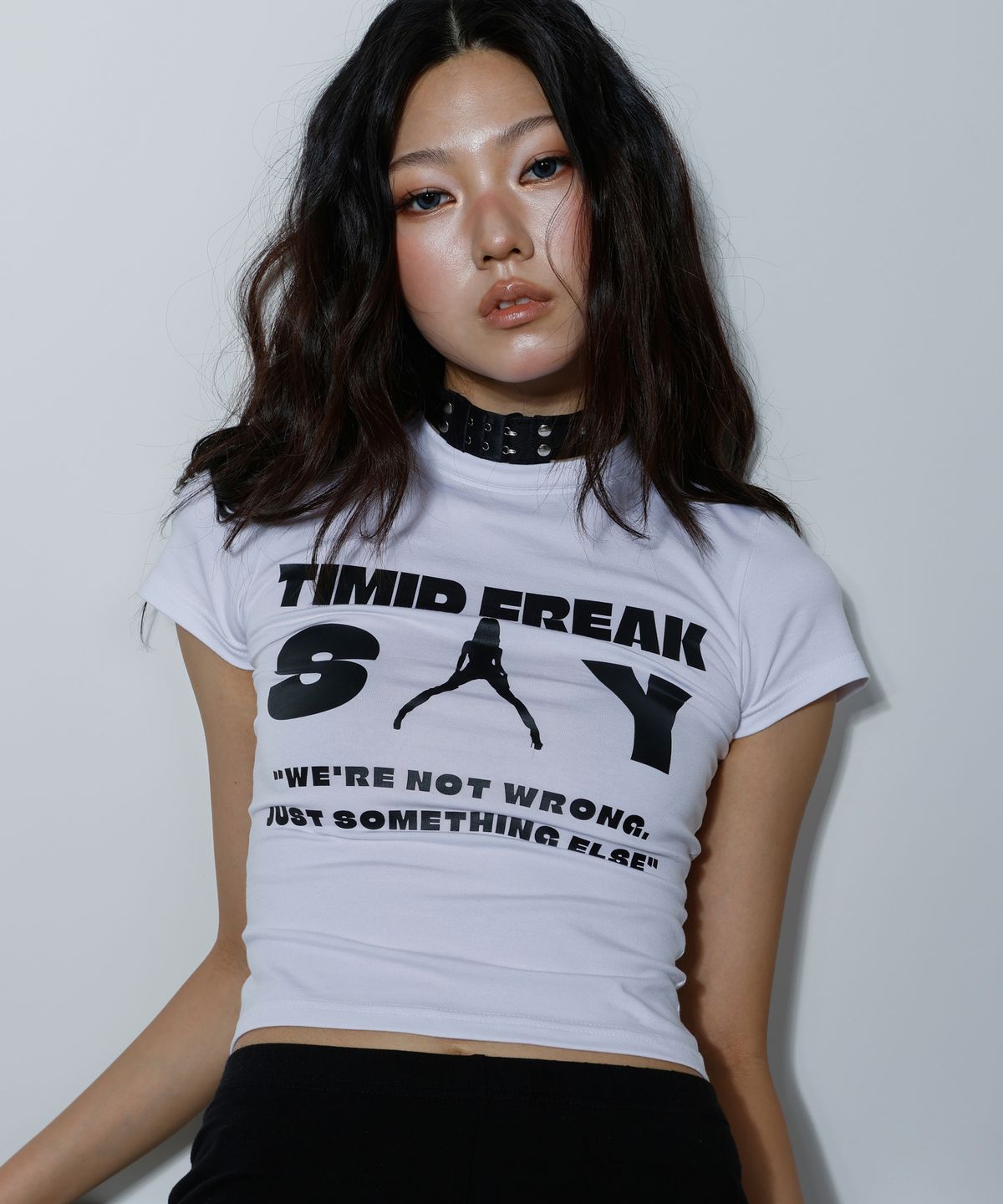 티미드프리크(TIMID FREAK) Timid Say Top White